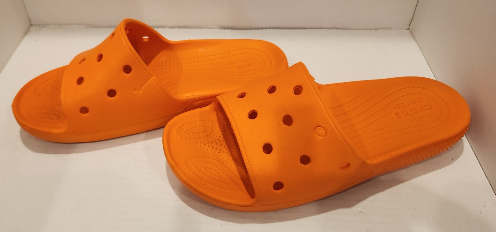 Crocs Classic Slides Sandals Orange Size 8 Men 10 Women