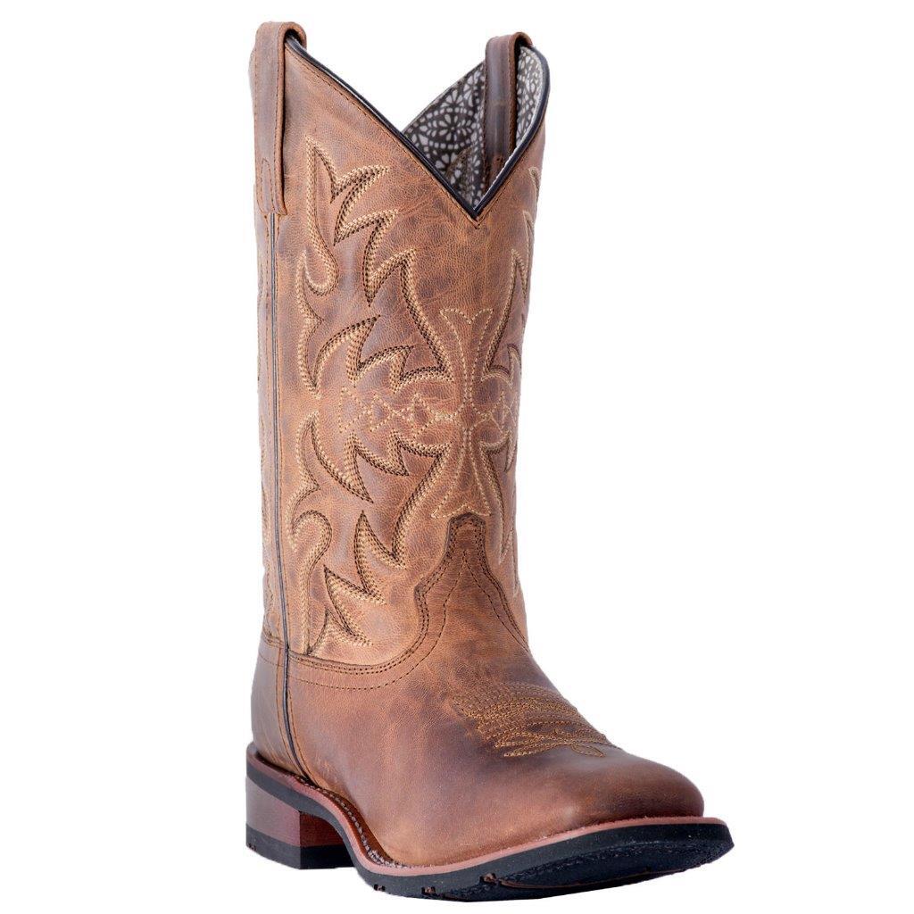 LAREDO ANITA WOMEN’S COWGIRL SQUARE TOE TAN BOOTS 5602 NEW NIB