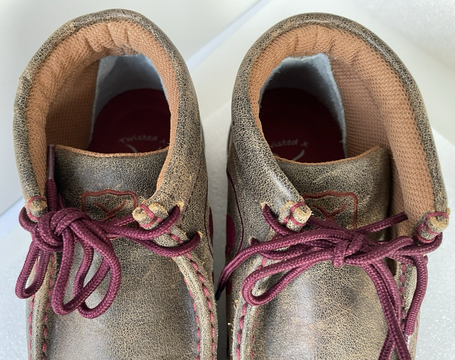 Twisted X Chukka Driving Moc Shoes Wo’s 8M Leather Embroidery Booties ~Excellent