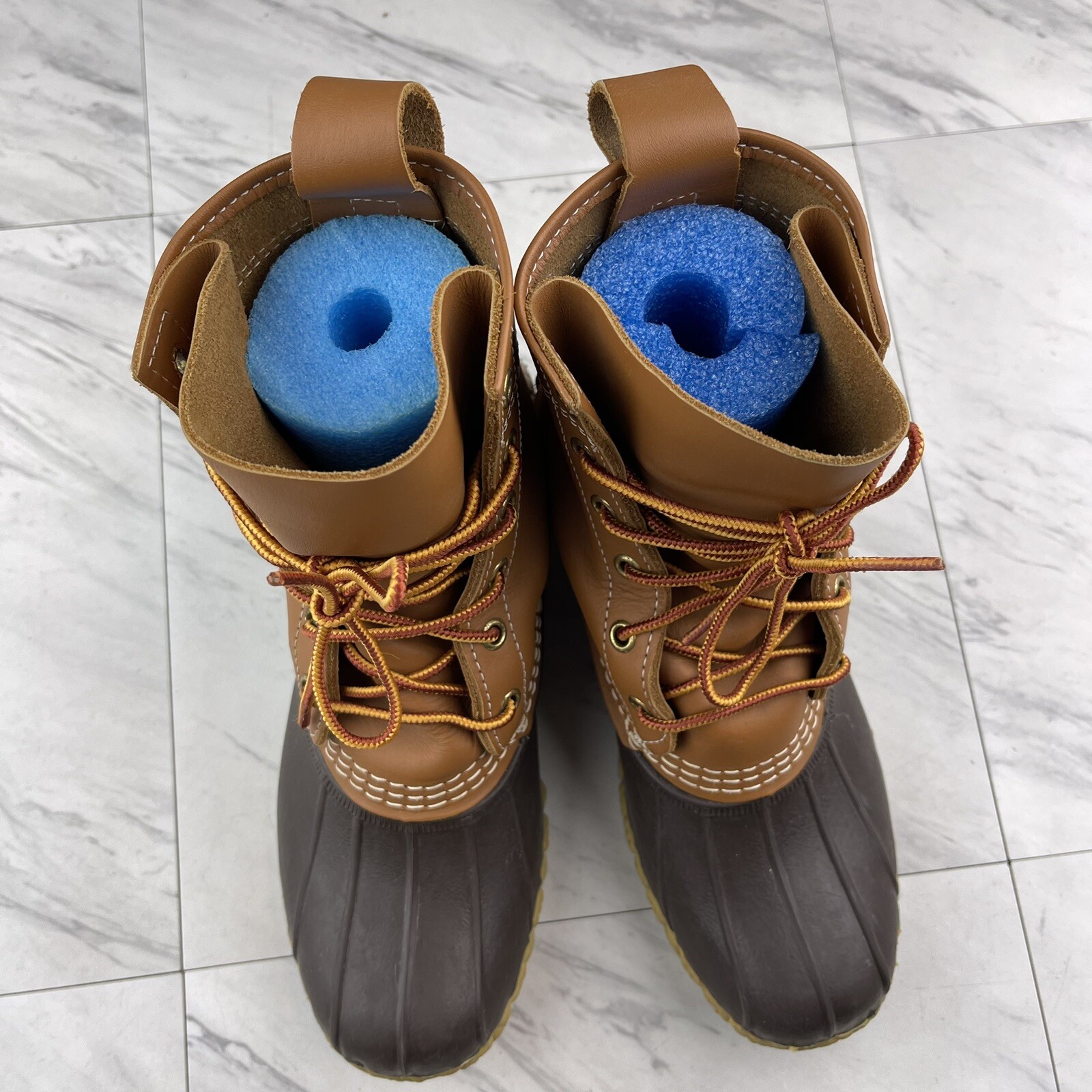 •LL Bean Duck Rubber Boots Made In Maine Women’s 6 M Brown Hunting Outdoor USA