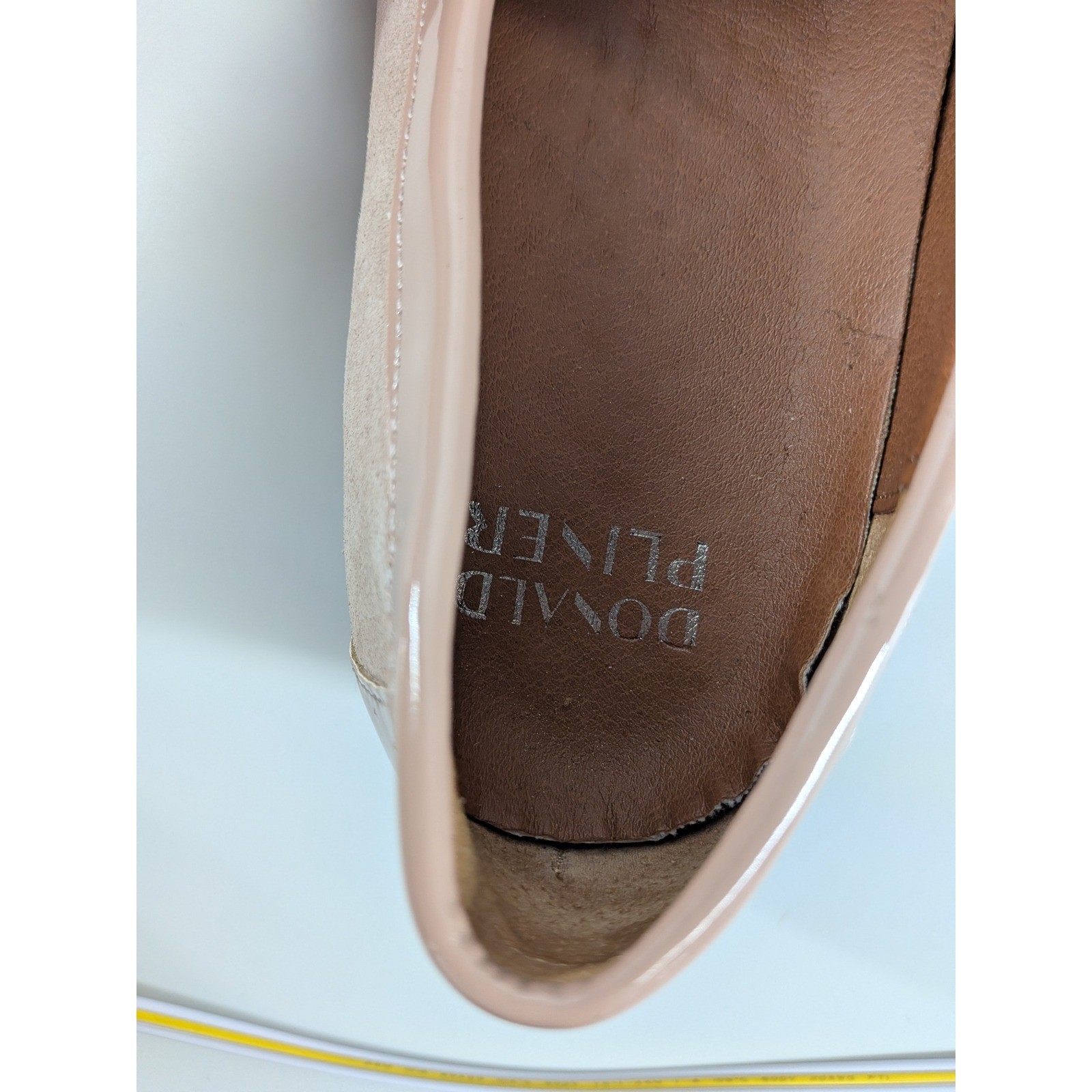 Donald Pliner HPCLIOCS Blush Pink Leather Suede Bit Loafers Lug Sole Womens 9.5M