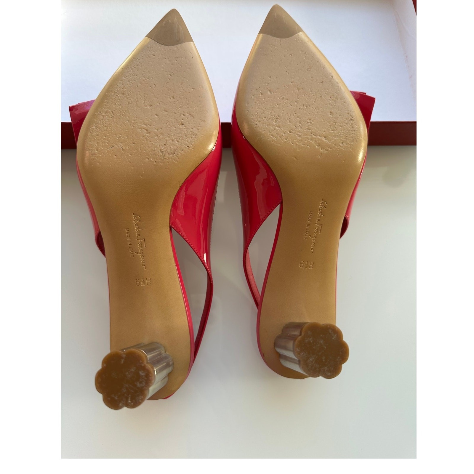Salvatore Ferragamo Aulla 55 Patent Leather Slingback Pumps