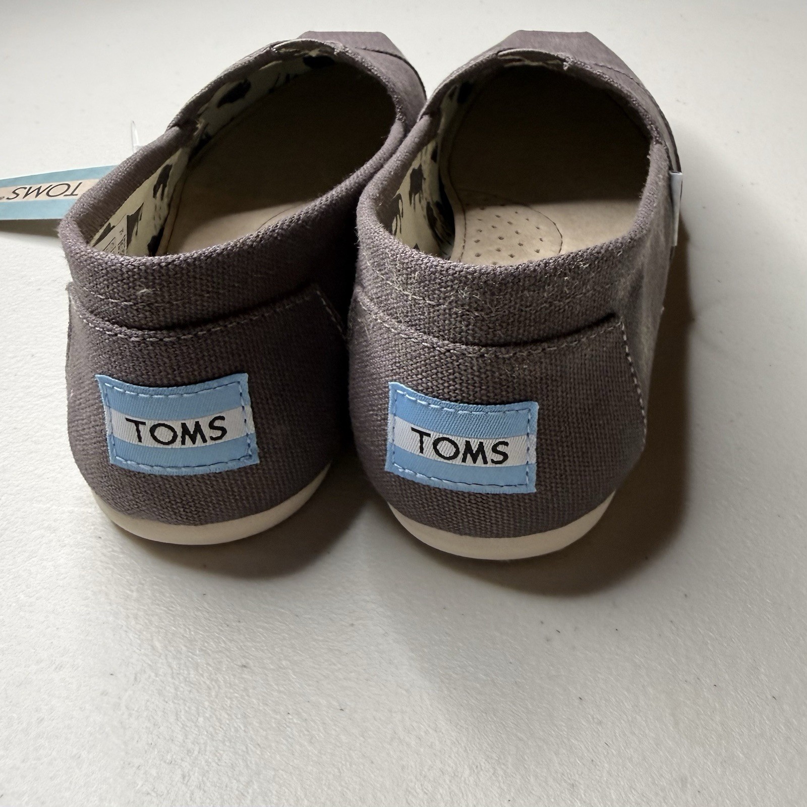 Toms Alpargata Slip-on Shoes Ash Grey Canvas Women 6
