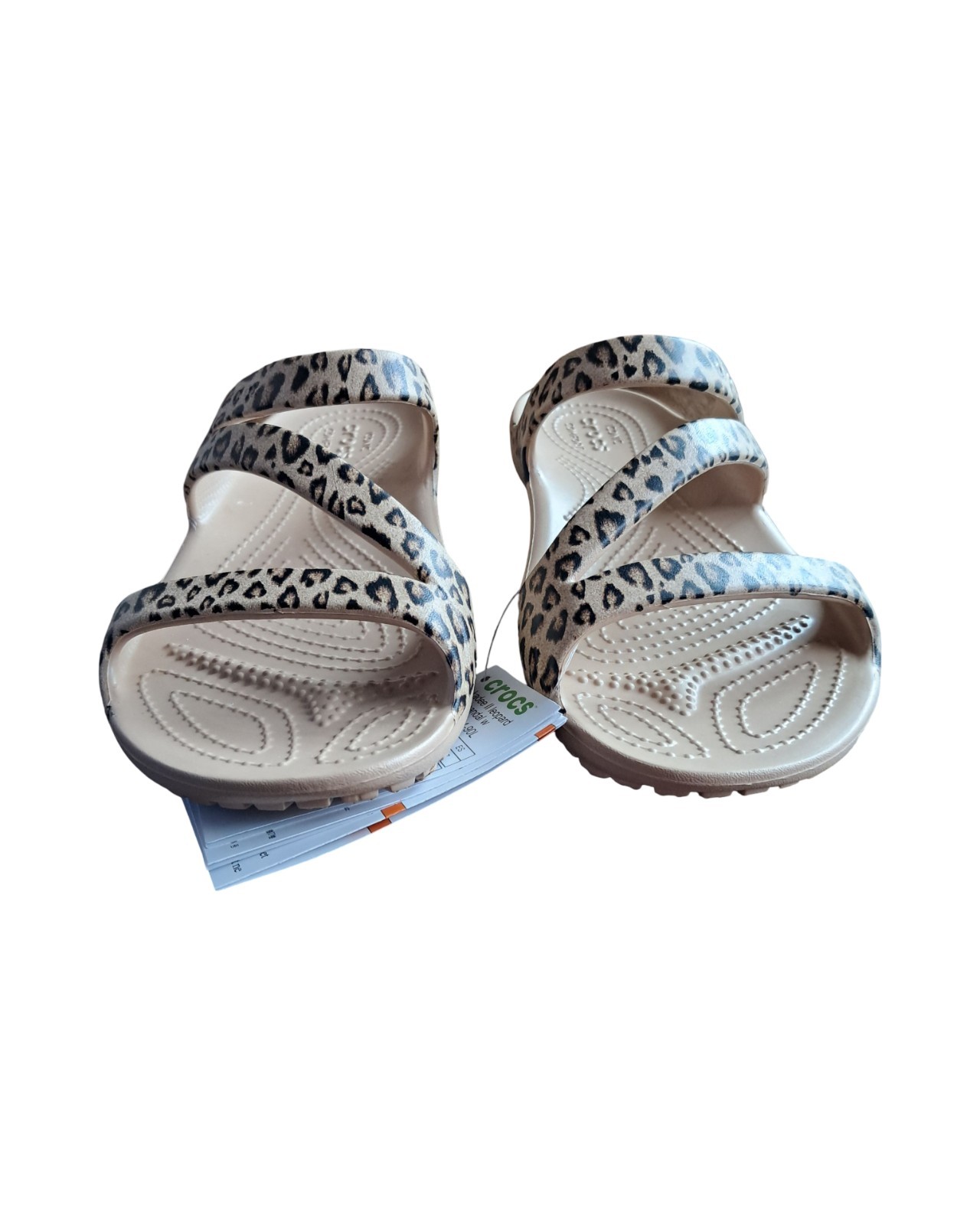 CROCS Kadee II Leopard Slip on Women Sandals 206894-90L New With Tags