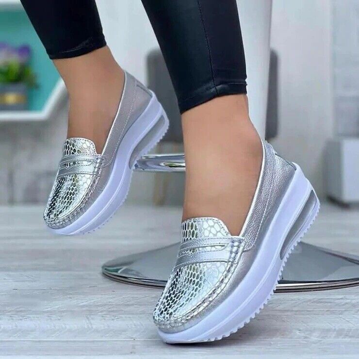 Women’s Sneakers Shoes Summer Slip On Flat Casual Sport Platform Walking Shoes