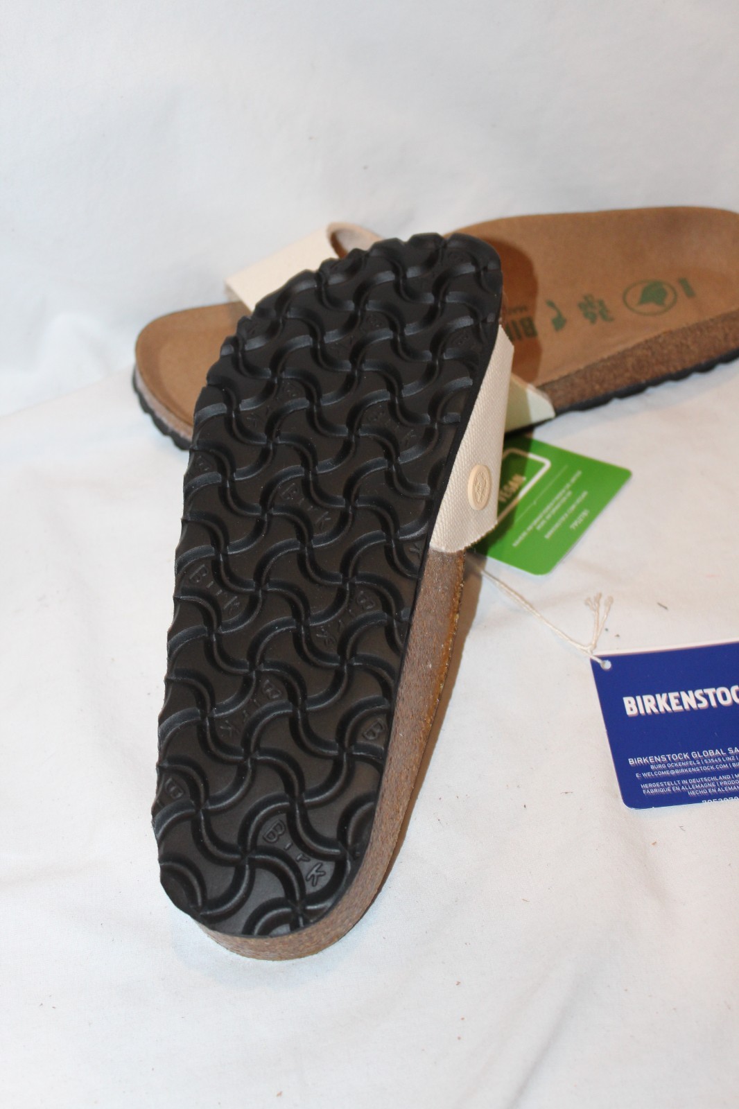 Birkenstock Women’s Madrid Vegan Canvas Sandals Eggshell EU 36 US 5-5.5 Narrow