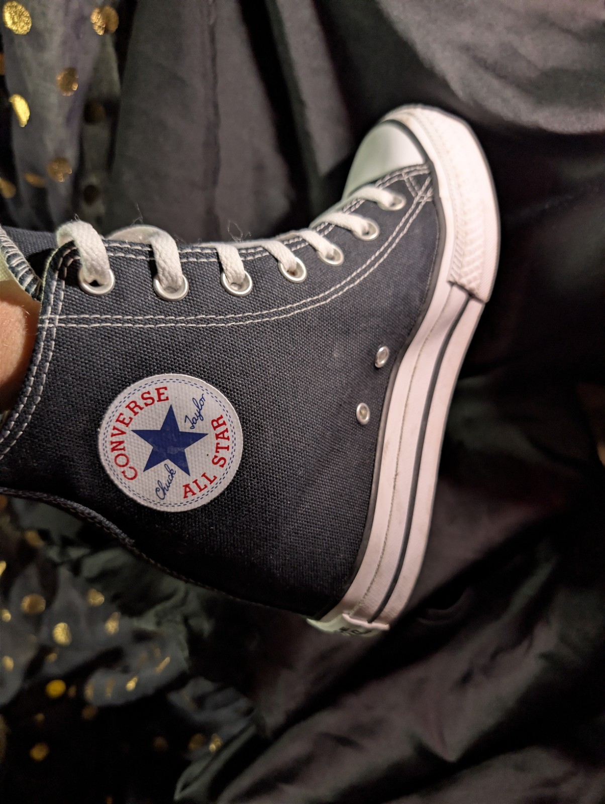 size Converse Chuck Taylor All Star Wedge Platform High Top Canvas Black A11909C