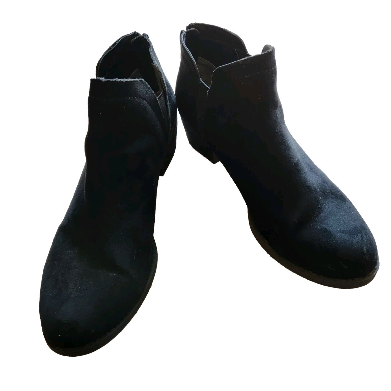 Carlos By Carlos Santana Black Suede Bates 2 Boots Womens Size 11 M Booties