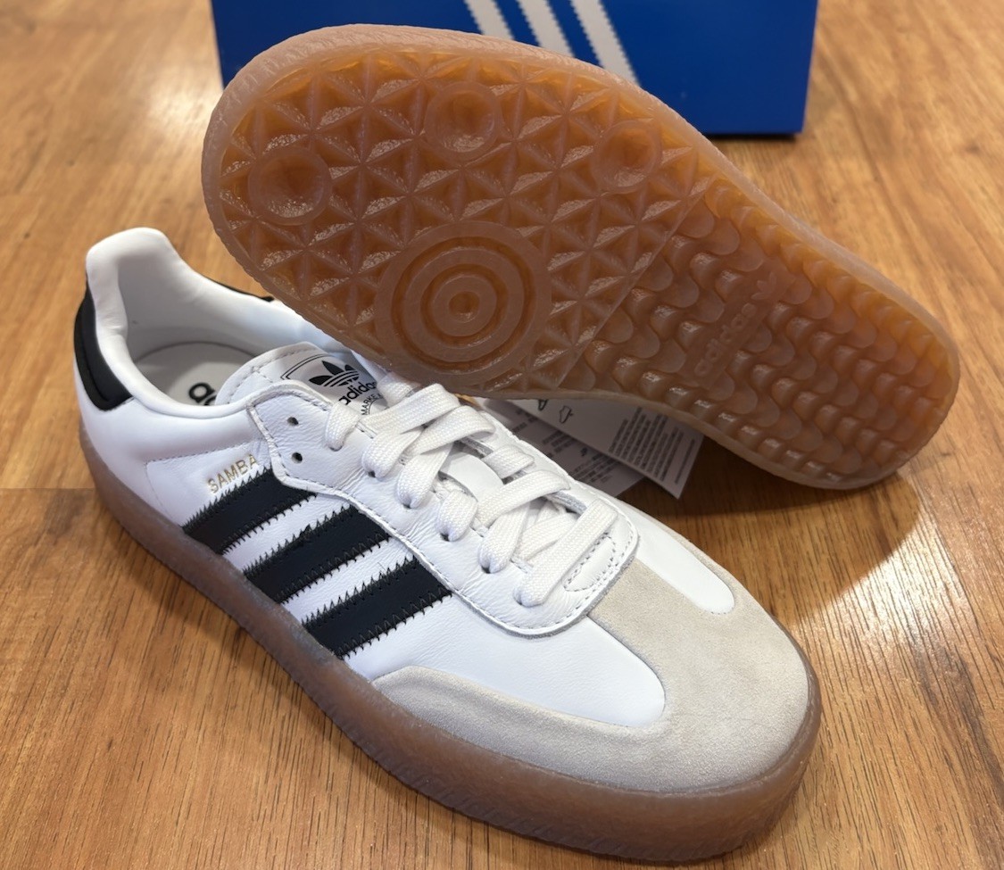 Adidas Originals SAMBAE Women’s Shoes White Black Gum JI1349 Size 7.5 New NIB
