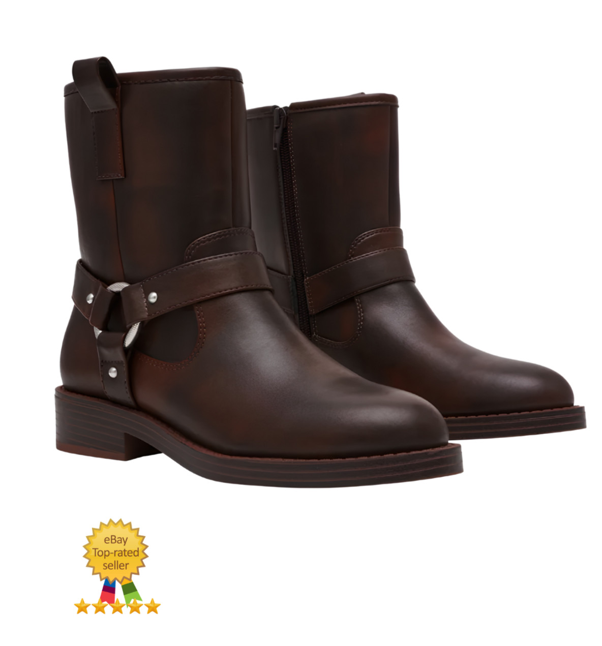 N.W.T DV by Dolce Vita Women’s Brown Moto Mid-Calf Boots W/Zip Closure Size 9