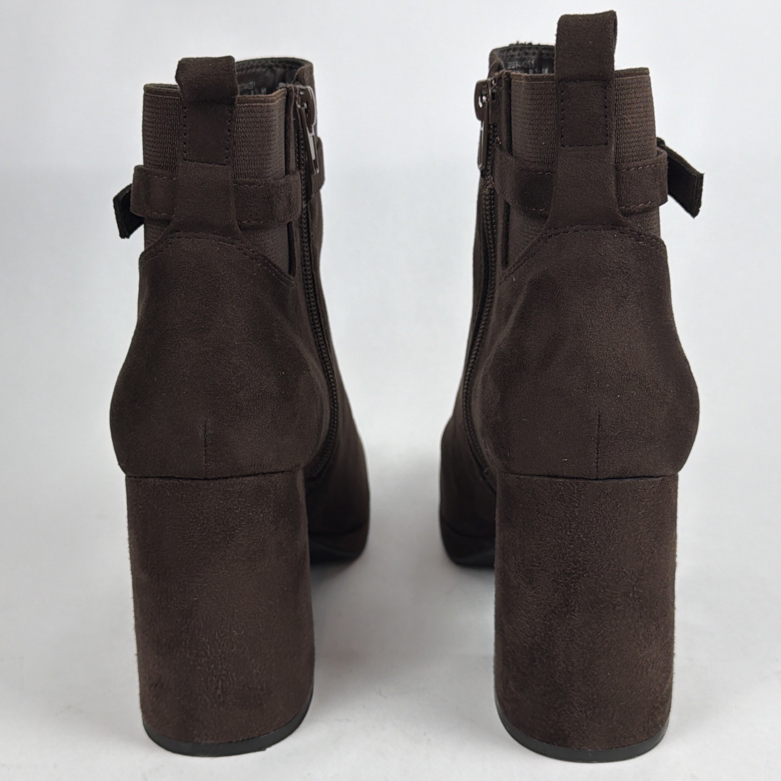 Kelly & Katie Gavan Earthy Micro Brown 3.5in Heeled Lace-up Bootie Womens 8.5M