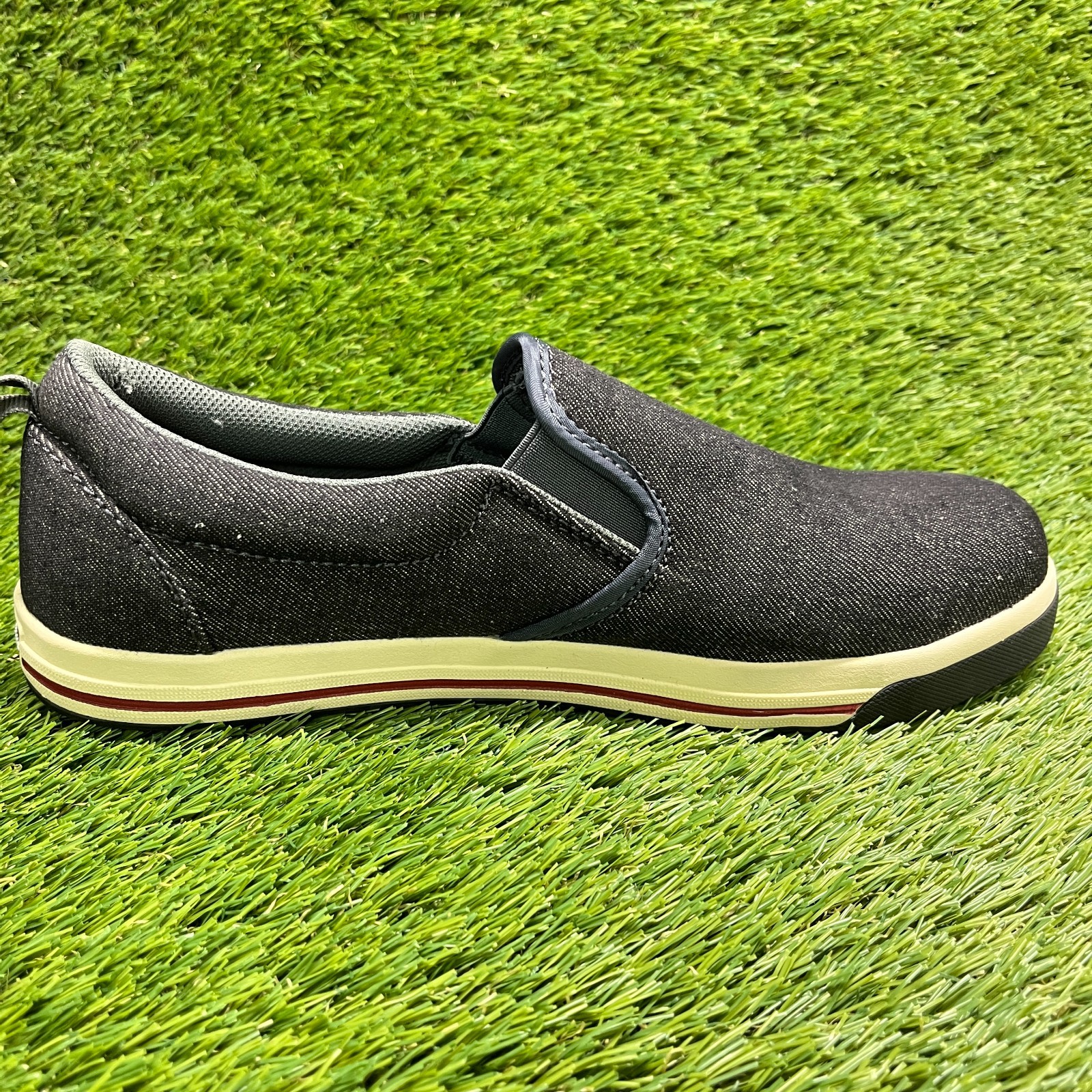 Nautilus Westside Womens Size 10D Black White Steel Toe Slip On Safety Work Shoe