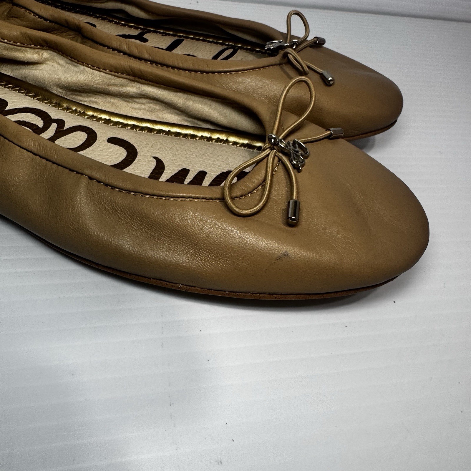 Sam Edelman Felicia Tan Leather Ballet Flats Size 8