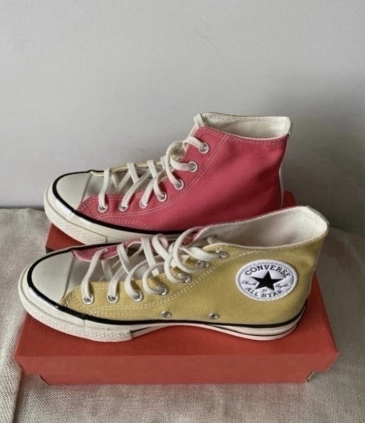 Converse Chuck 70 Hi High Top Colorblock Pink/Yellow Sneaker 171660C