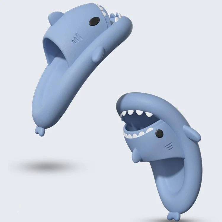 Hello Slippers Shark Slides (Light Gray) 4.5-6