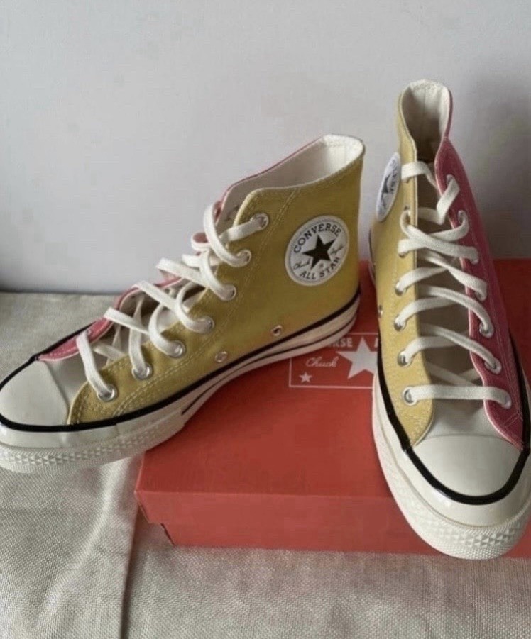 Converse Chuck 70 Hi High Top Colorblock Pink/Yellow Sneaker 171660C