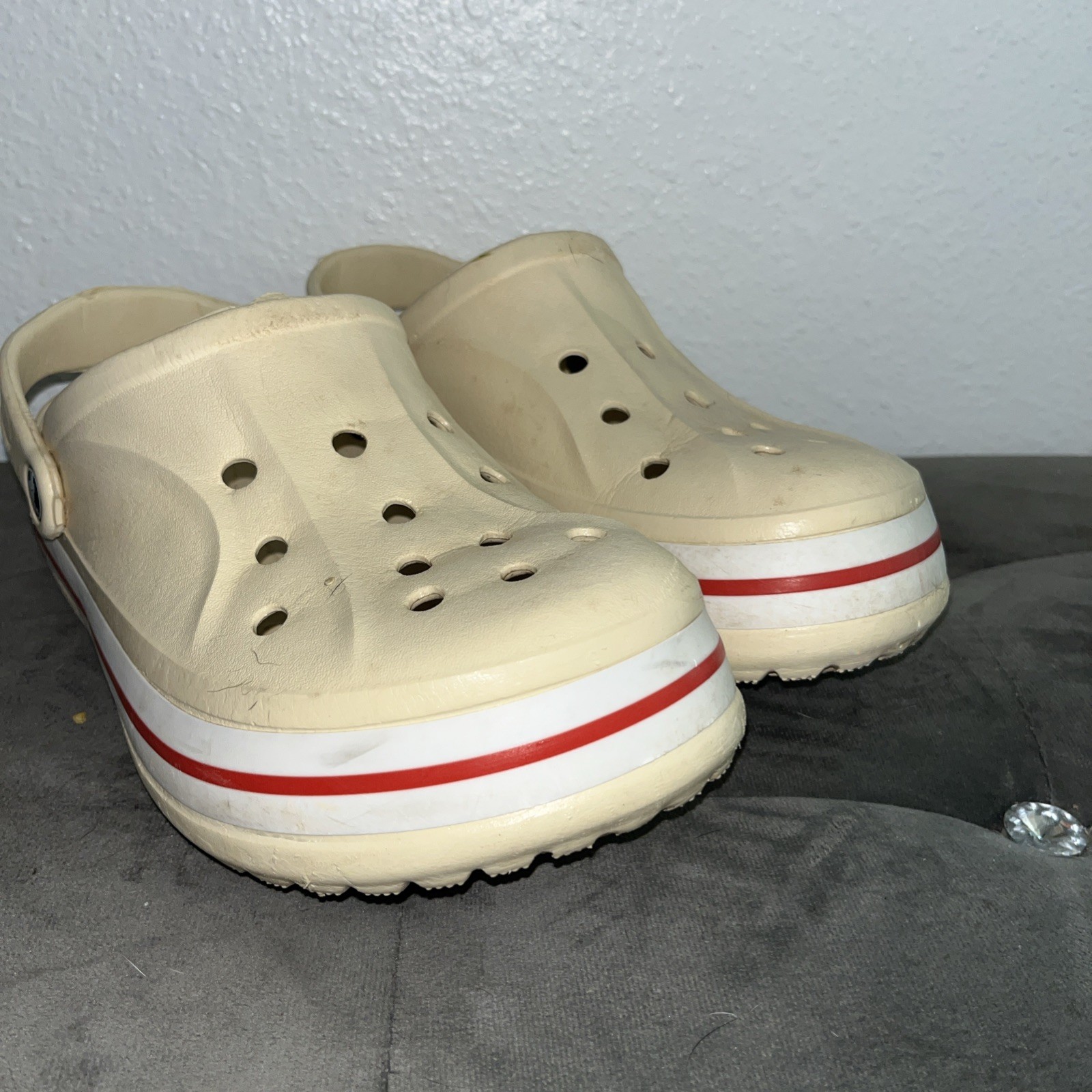 Crocs Size-7 Women’s/ Men’s Size-5 Bayaband Clog Sandal -Bone Color