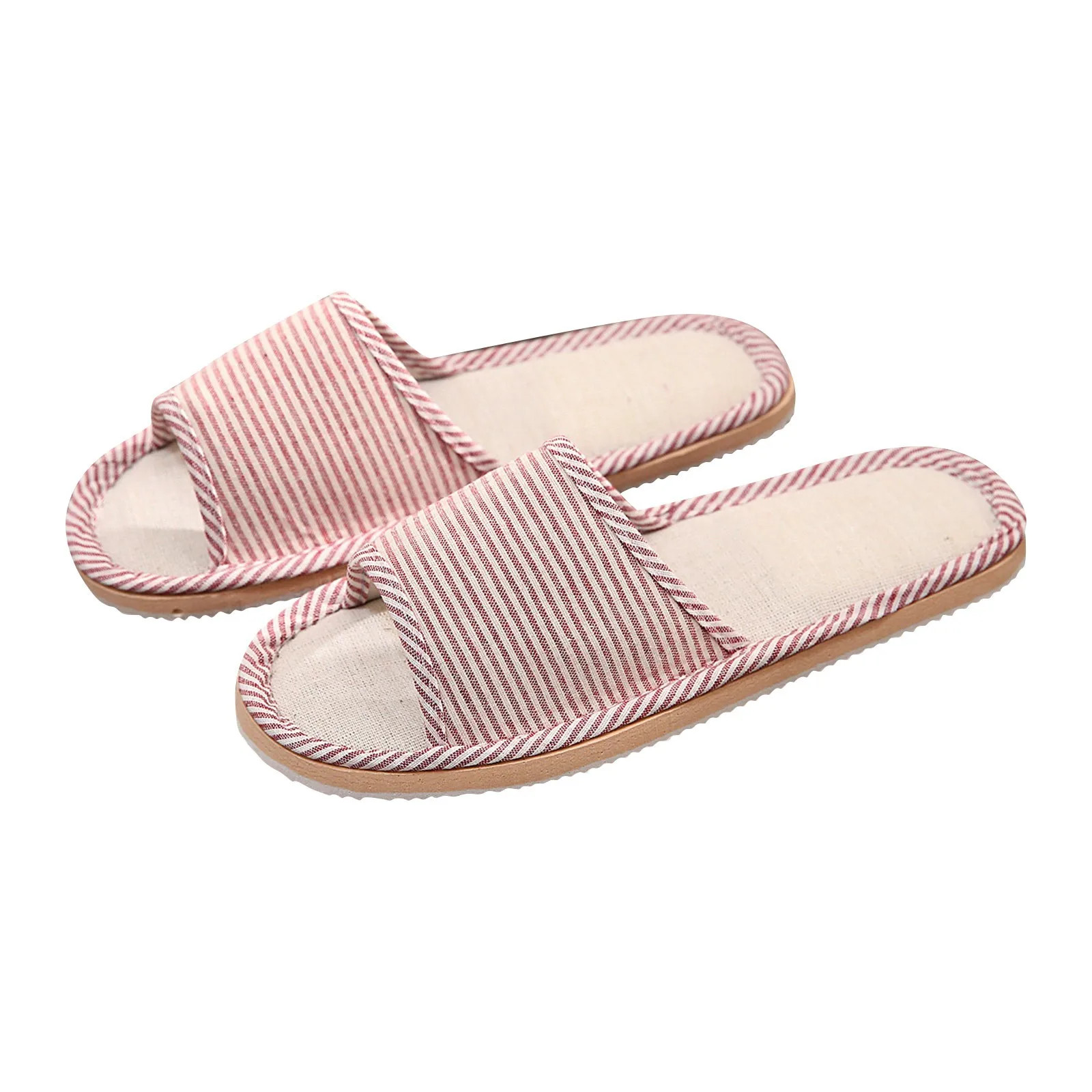Four Season Linen Home Slippers Women Indoor Bedroom Women House Slides Autumn U