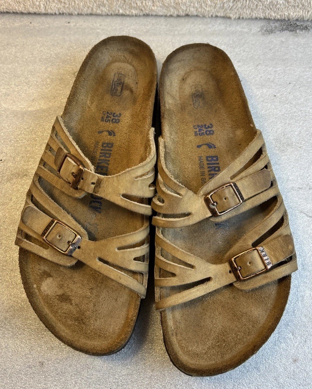 Birkenstock Granada Size 38 US W-7-M-5 Soft Footbed Brown