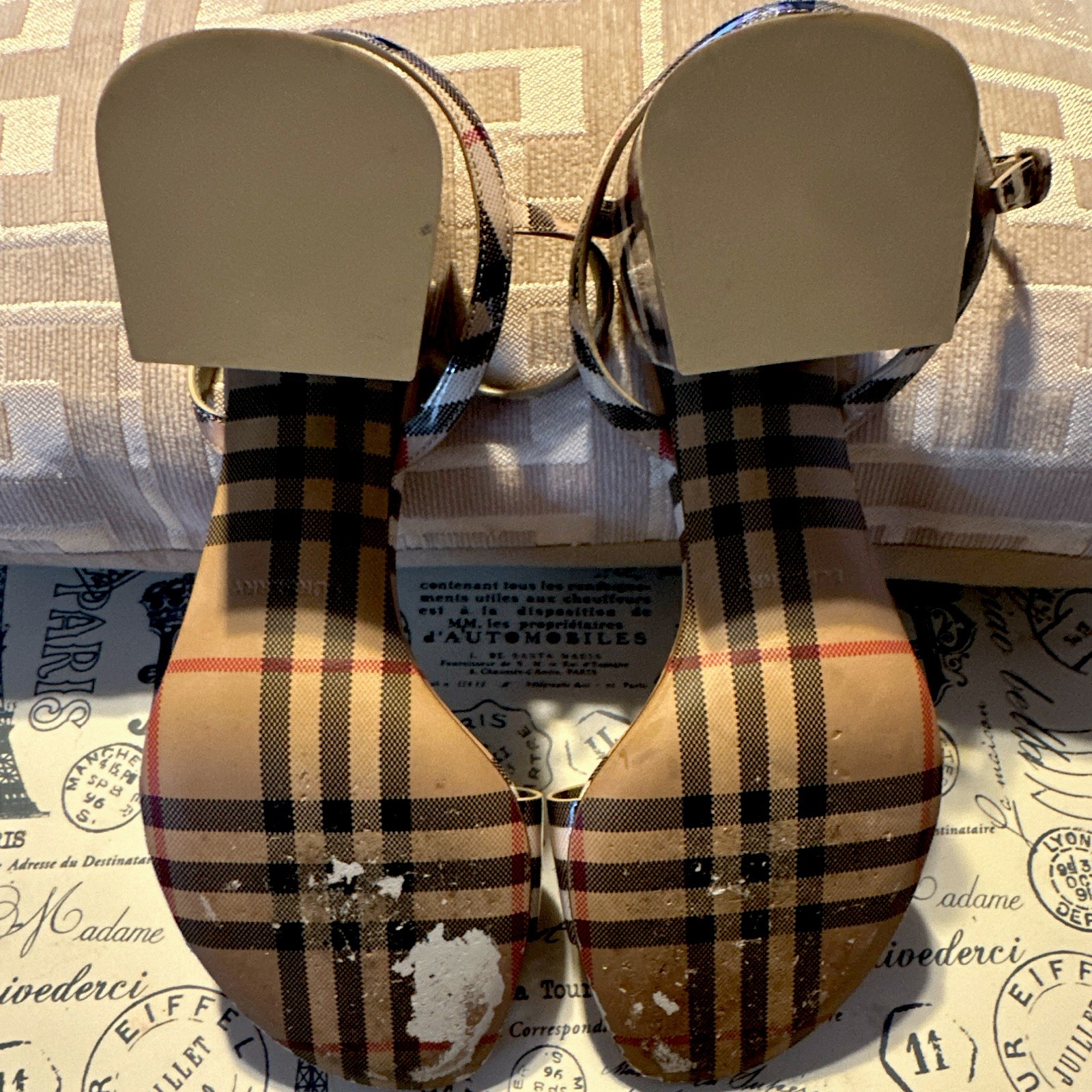 Burberry Cornwall Strap Sandals Women’s Beige/Black/Red/White