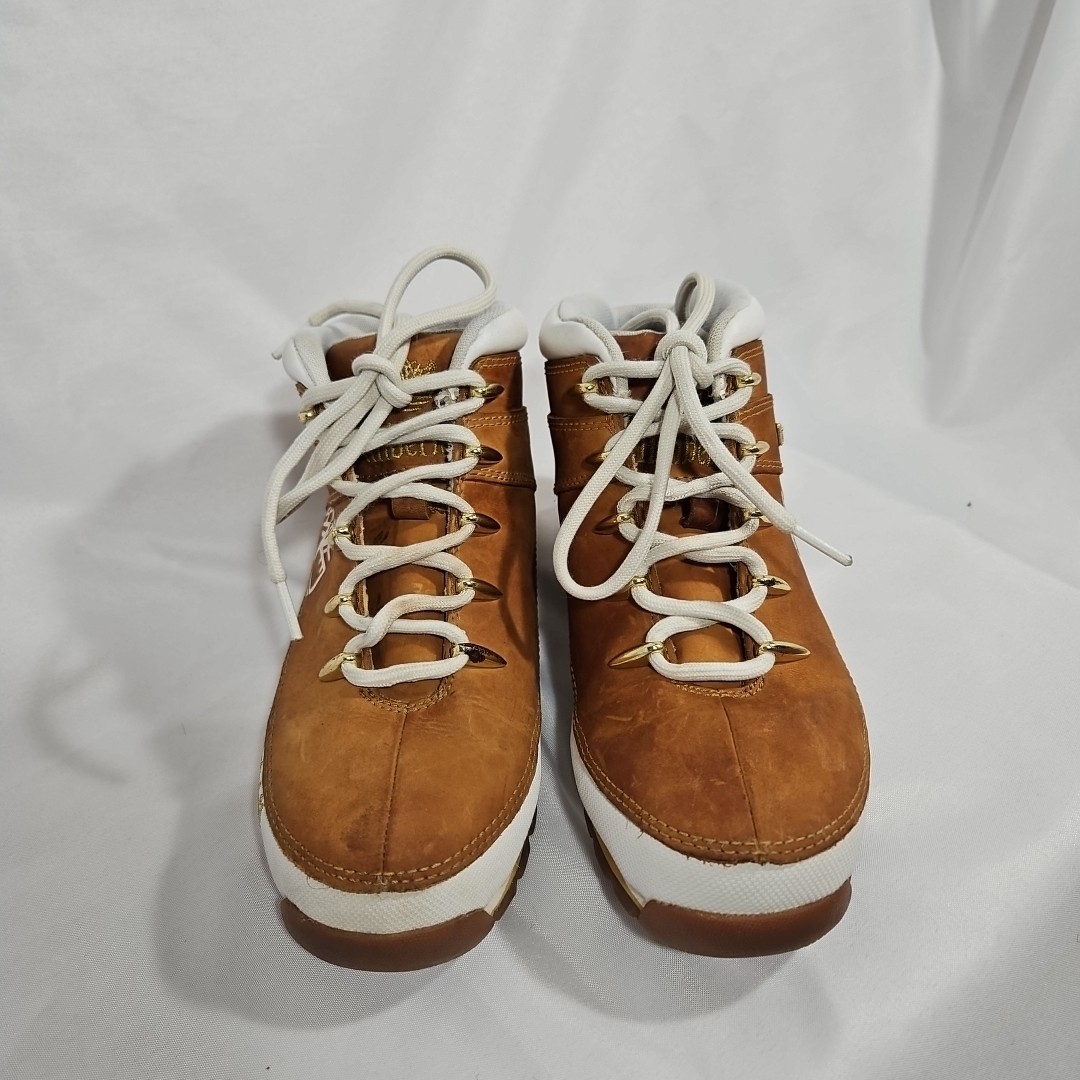 Timberland Euro Sprint Hiker Tan Hiking Boots Women 9 Gold Wheat logo 16642