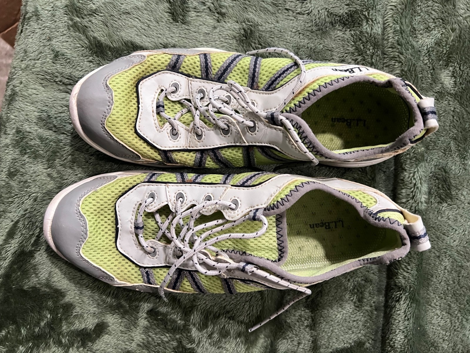 L.L. bean gray green mesh water shoes