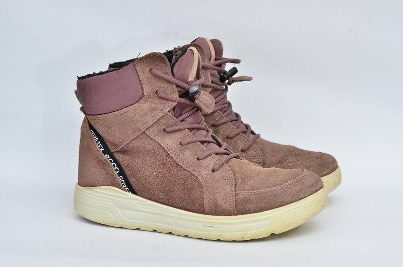 women ecco boots pink suede 38