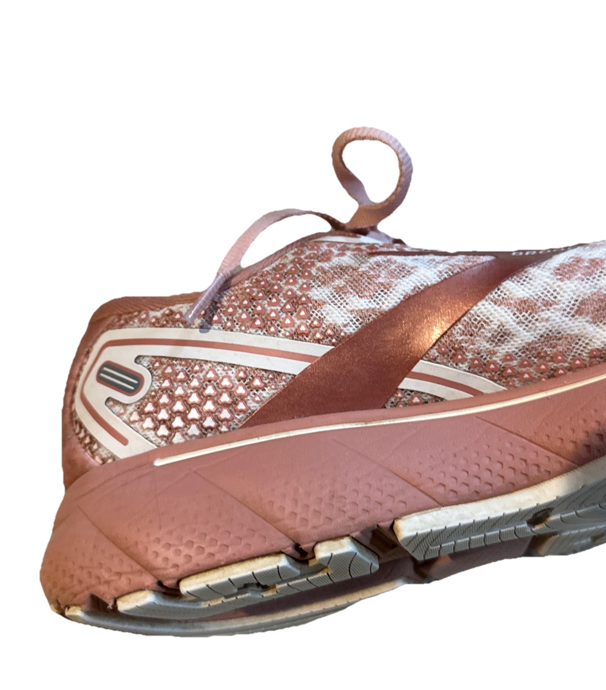 Brooks Ghost 14 Womens 7 B Medium Running Sneaker Shoes Coral Cloud Pink Glitter