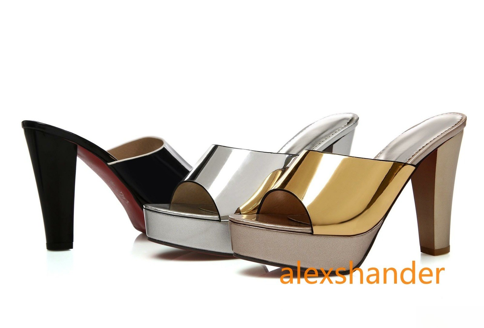 Women’s Sandals Slipper Open Toe Sweet Slip on High Chunky Heel Platform Shoes