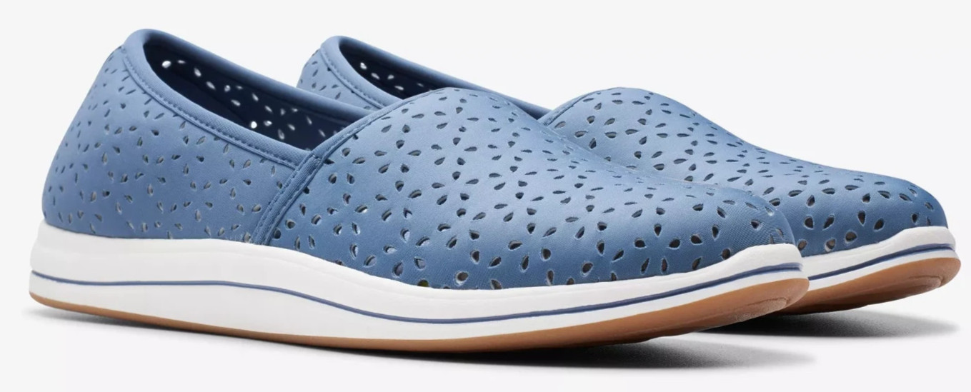 Clarks Cloudsteppers Breeze Emily Women’s Slip-Ons Blue (Select Size)