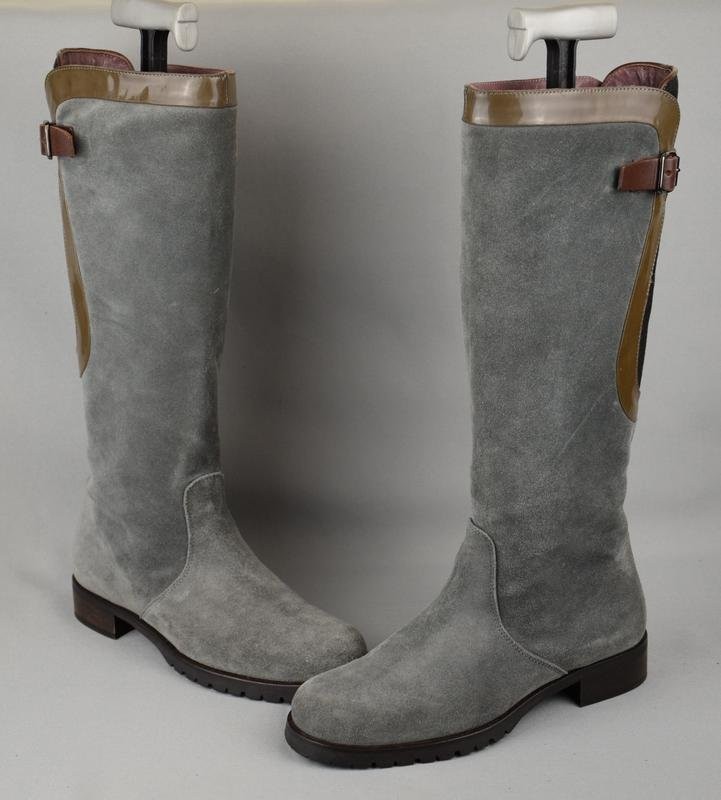 Women Studio Pollini Boots Grey Suede 38