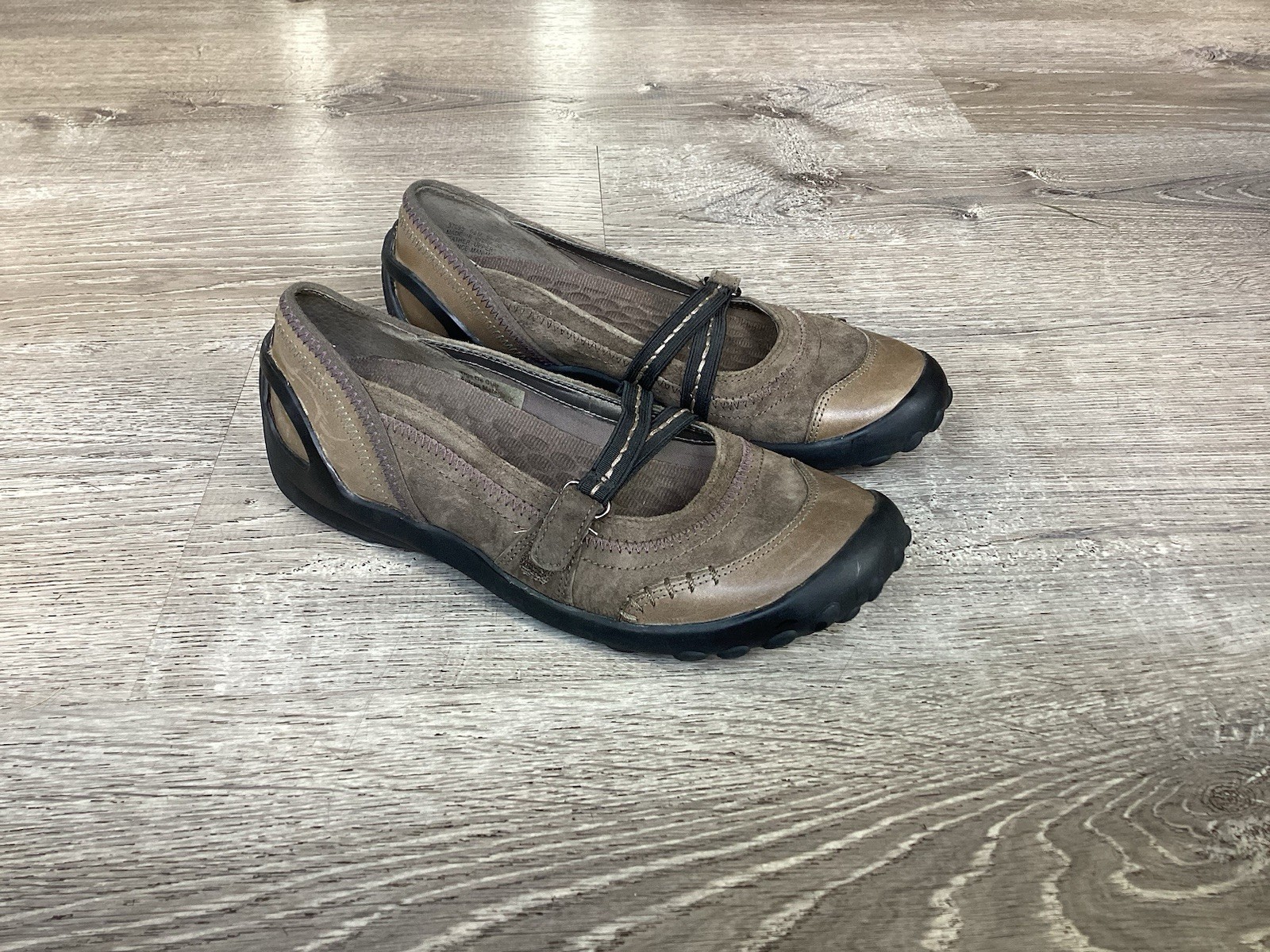 Privo By Clarks Womens Size 6.5 Brown Gray Mary Janes Flats 37695 Slip On Shoes