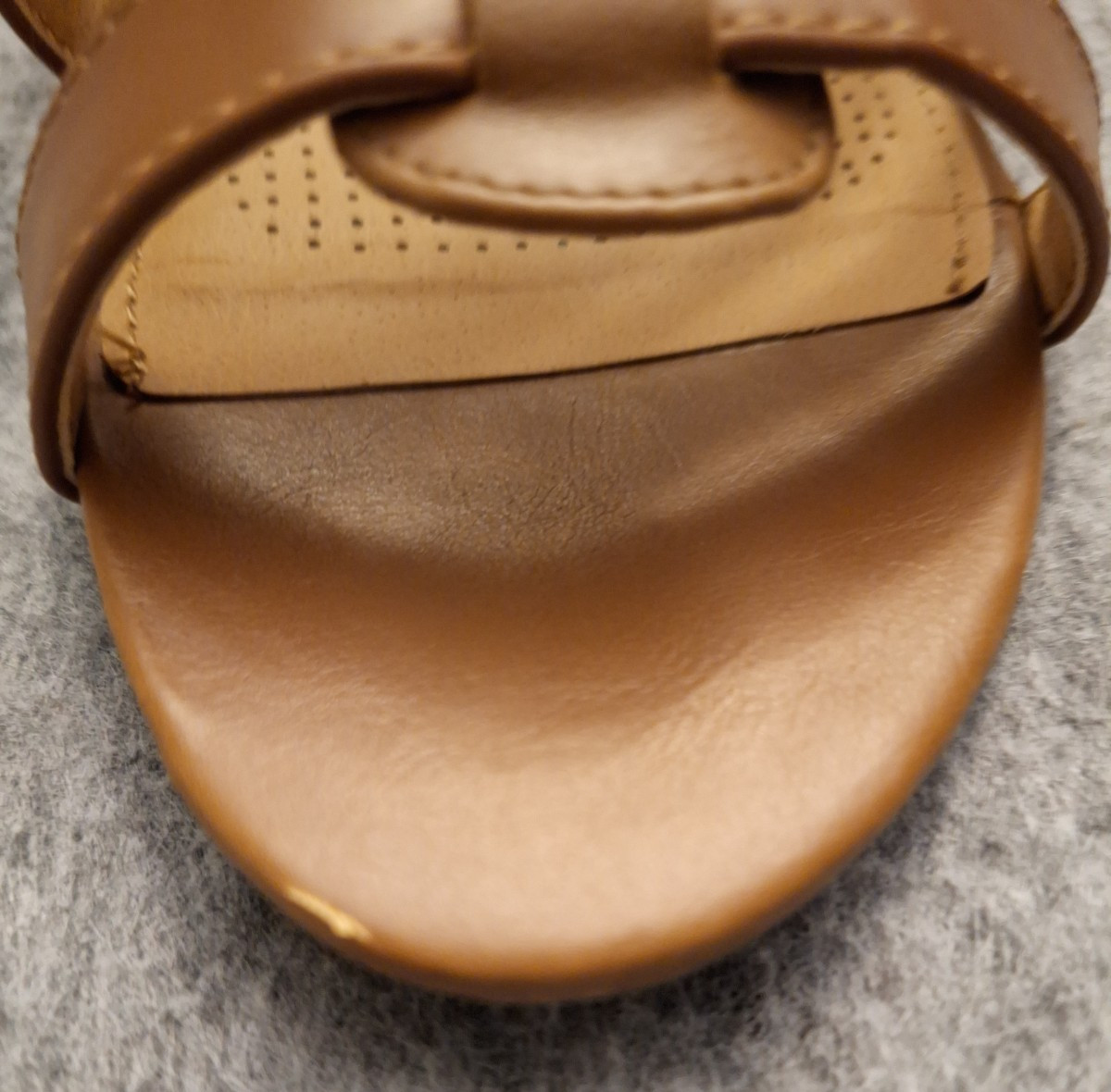 Comfortview Talia Cognac Gladiator Heeled Sandals 7.5 M Back Zip Style 16‑0895‑9
