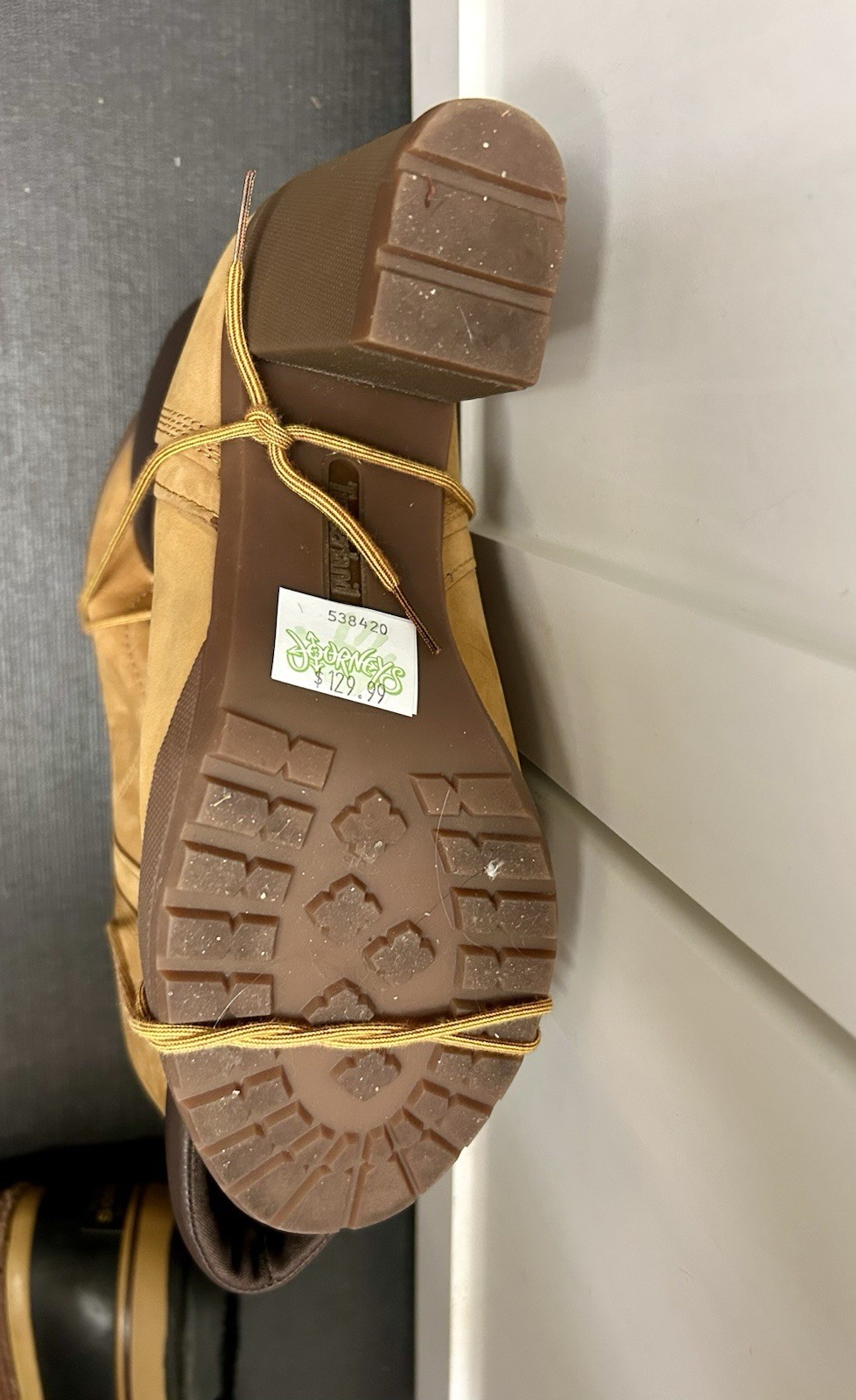 NEW Timberland Women’s Tan/Brown Leather Ankle Bootie Lace-Up Rubber Sole