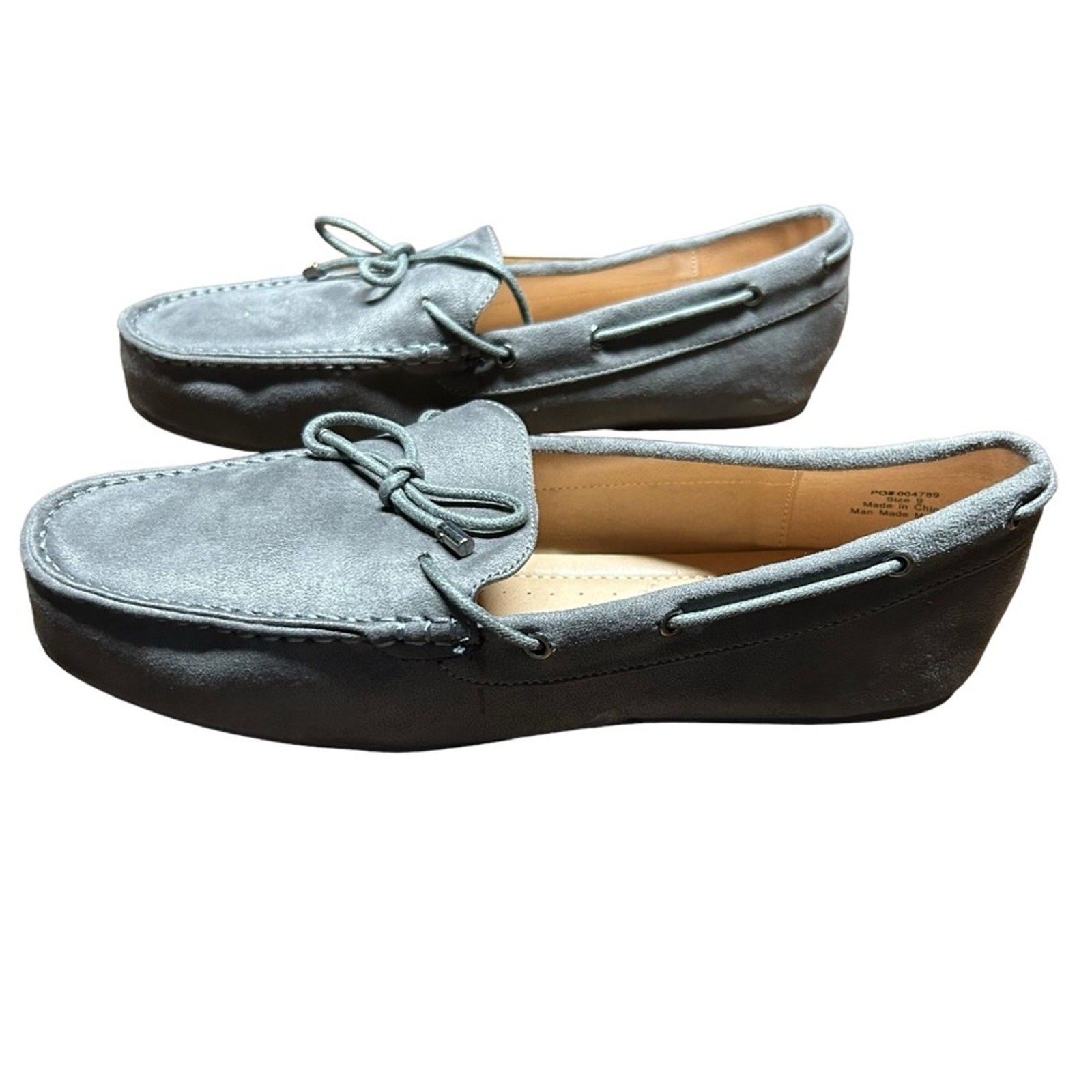 Journee Collection Thatch Classic Grey Moccasin Slip On Round Moc Toe NEW Size 9