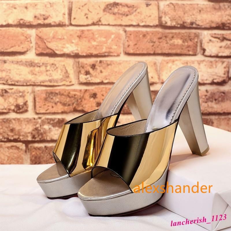Women’s Sandals Slipper Open Toe Sweet Slip on High Chunky Heel Platform Shoes