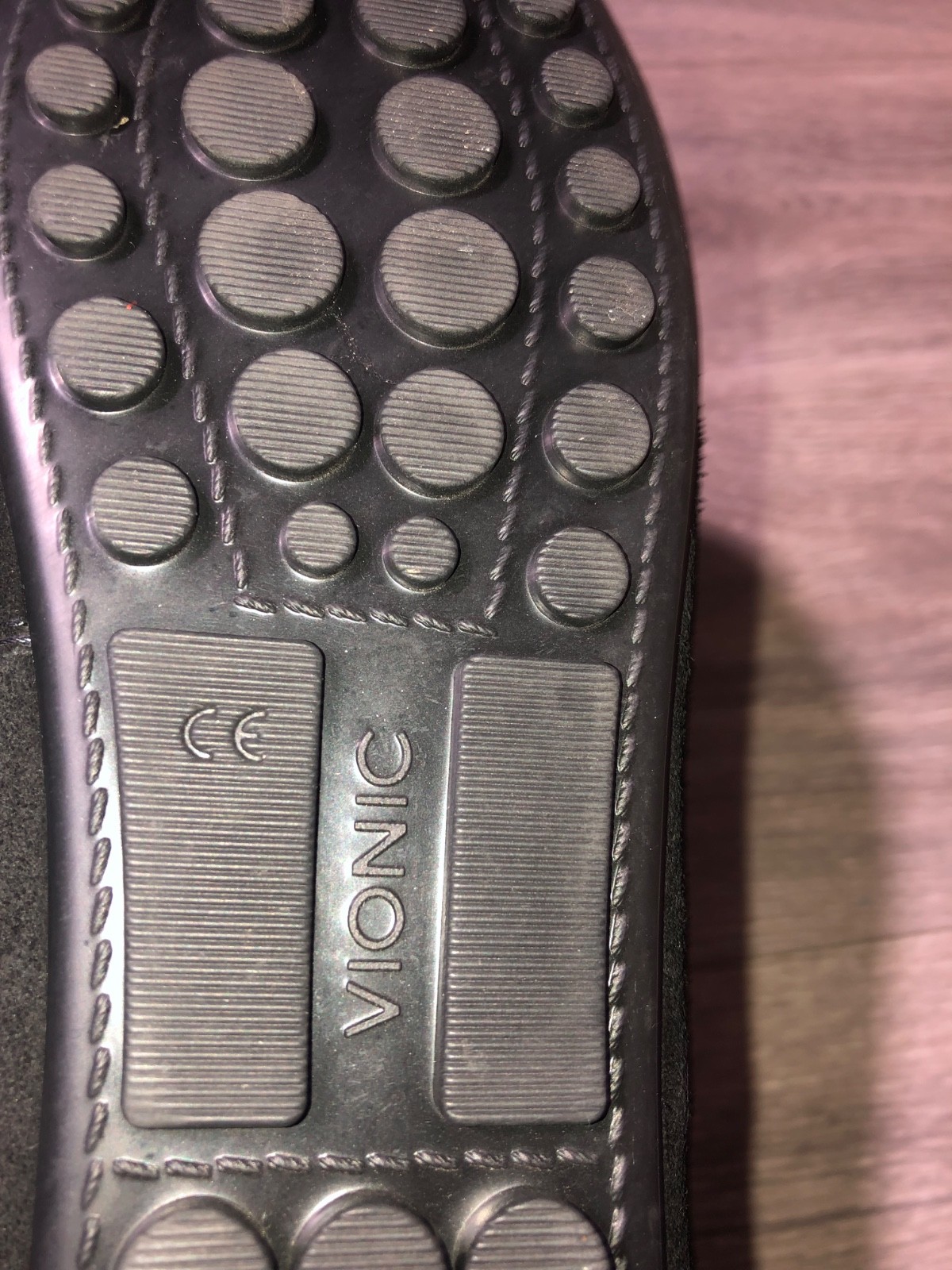Vionic Montara loafers black suede braided detail 6.5