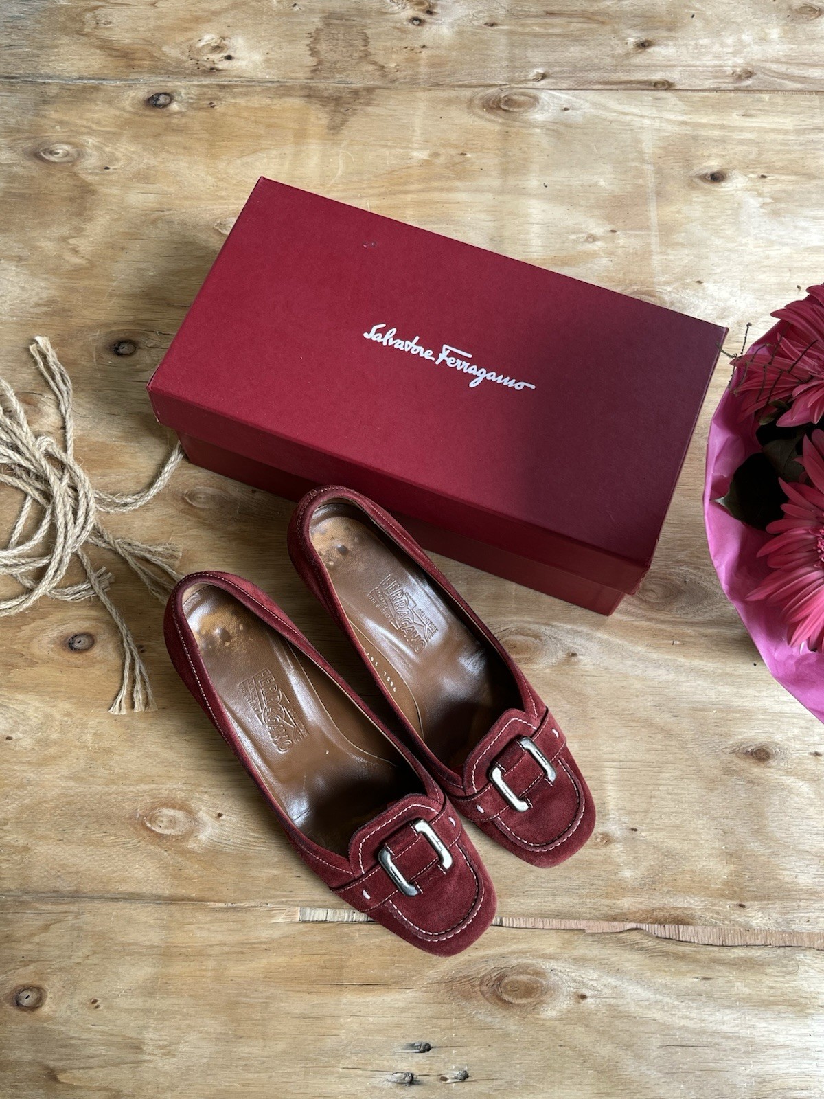 Salvatore Ferragamo Women’s Shoes Loafer Pumps Red EU 40, US 9.5