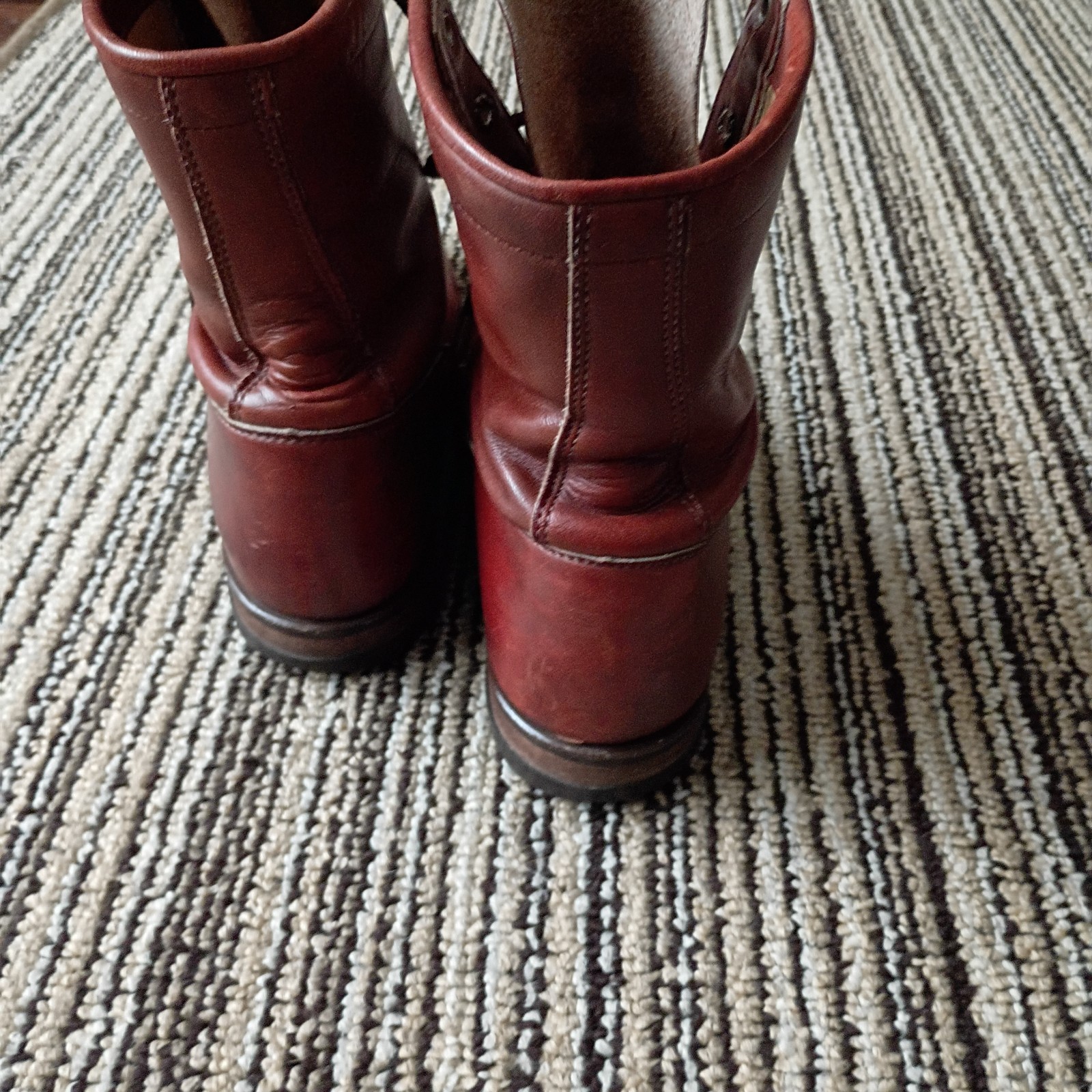 Womens brown leather Western workwear boots sz 7 1/2B
