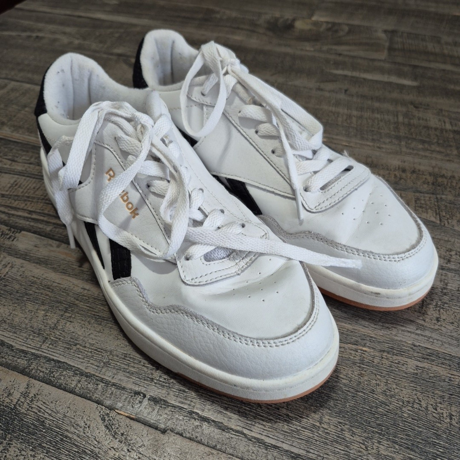 Reebok Galaxy 7 Sneakers Womens 8 Shoes White Black FFC0092429 Lace Up