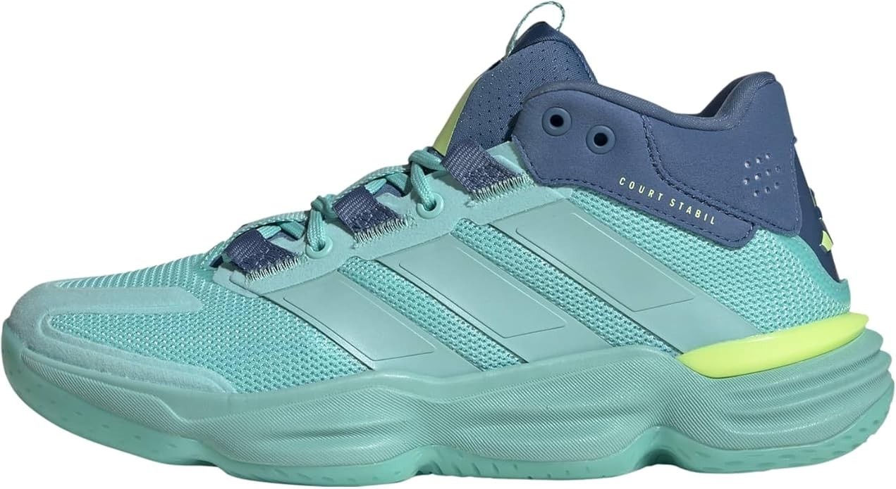 adidas Women’s Court Stabil Volleyball Sneakers Shoes Flash Aqua Size 8