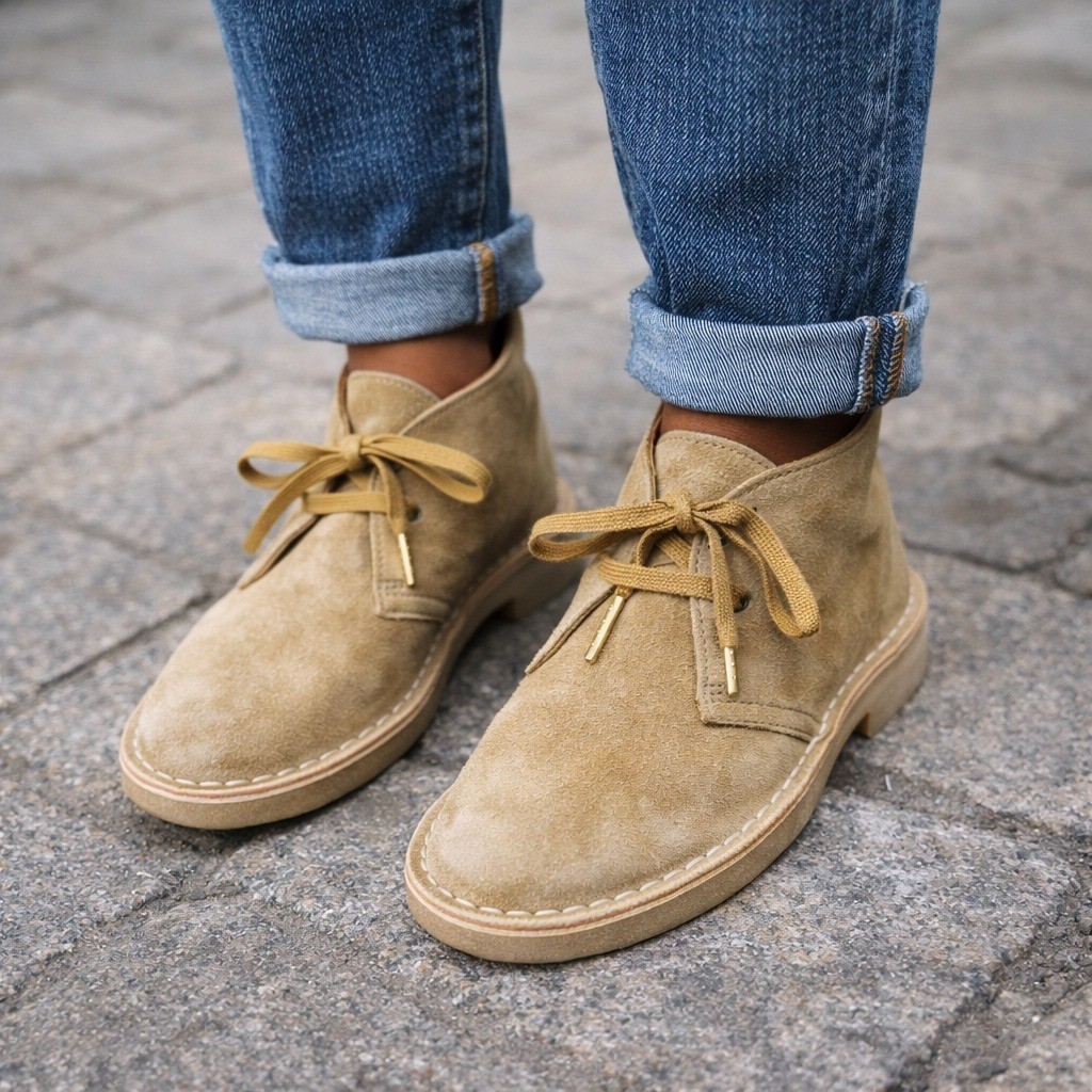 Clarks Originals Desert Suede Chukka Boots Tan Crepe Sole Women’s Size 6