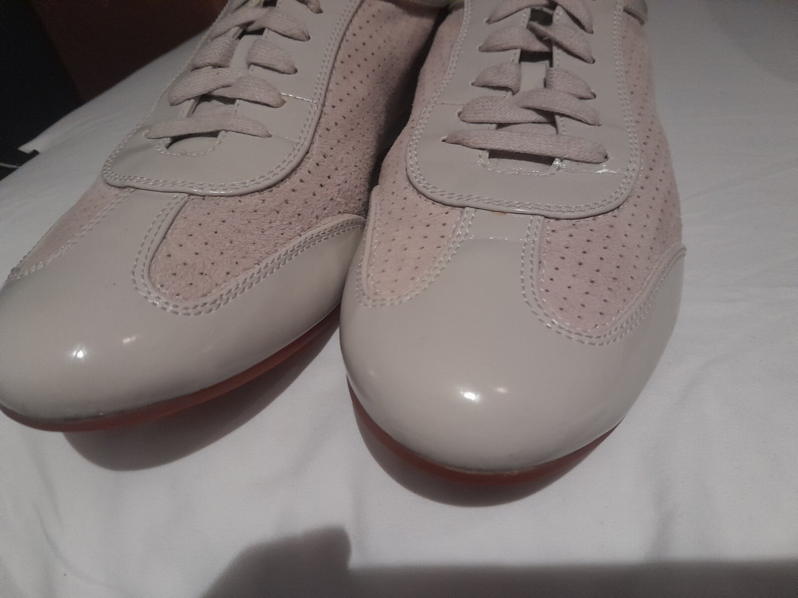 Cole Haan Womens Patent Leather / Suede Sneakers Gray Size 9B