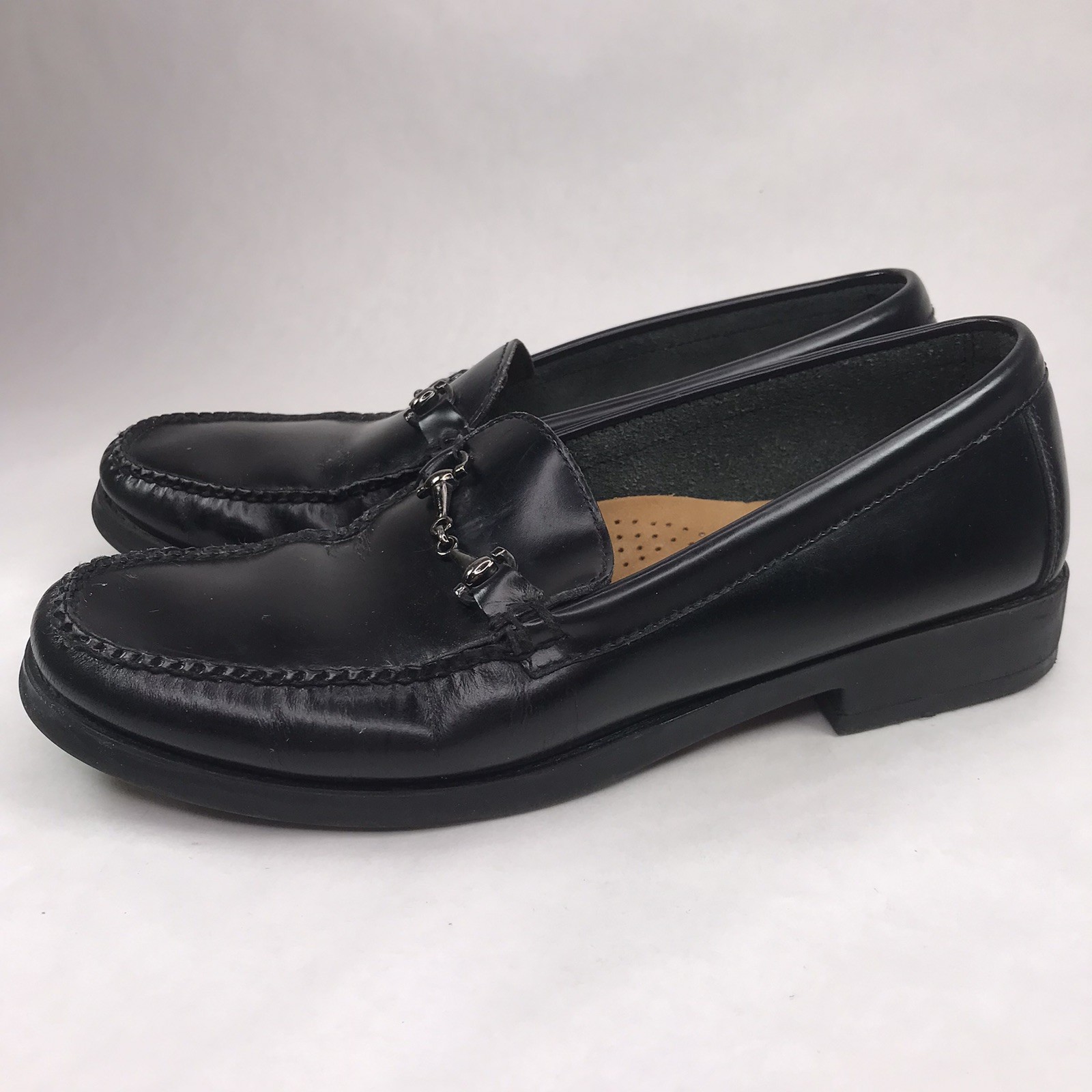 GH Bass Weejuns Womens 9 Limited Edition “Yale” Horse Bit Black Leather Loafers