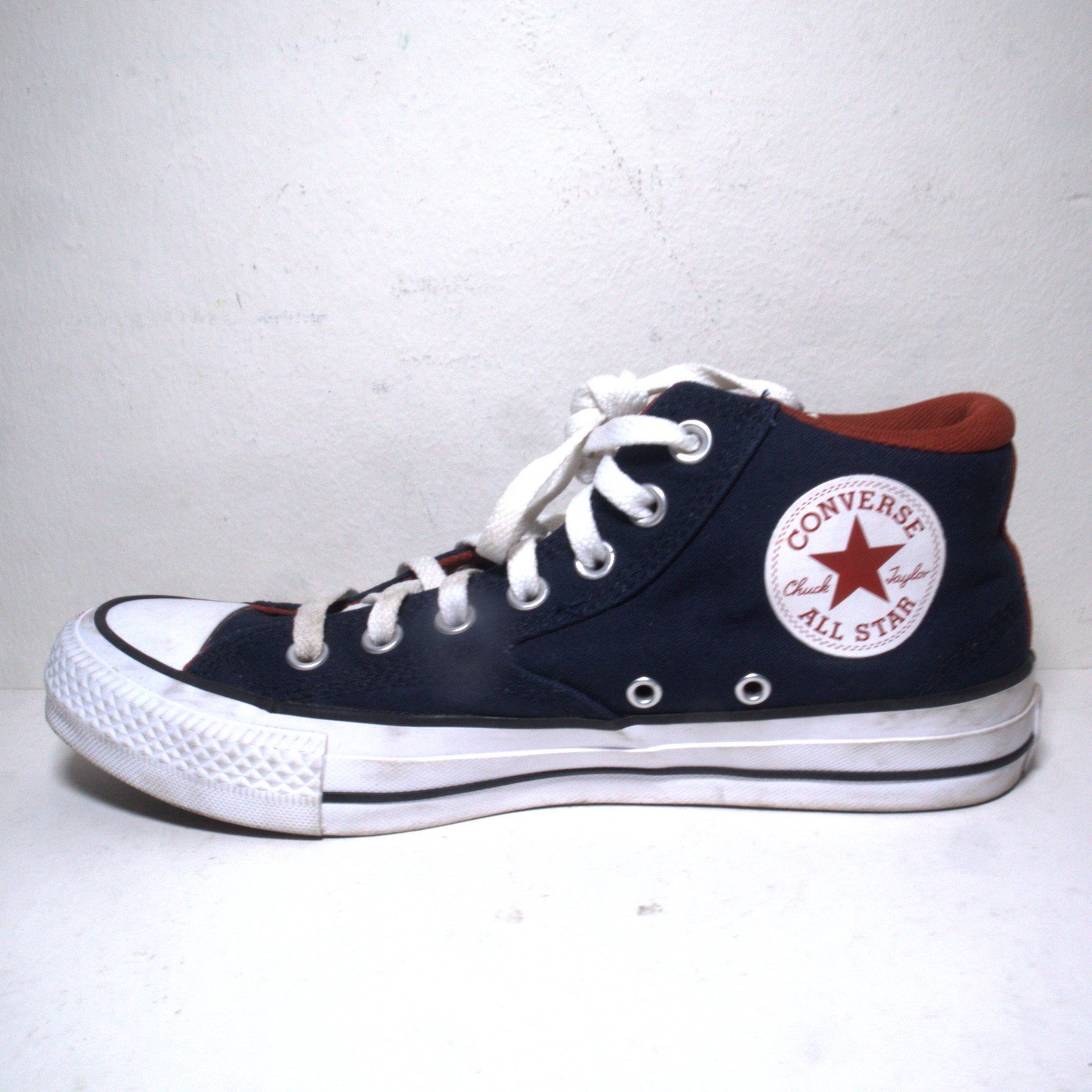 Converse Mid Top Canvas Trainers Malden Street Blue A00813F Size 8 Men, 10 Women