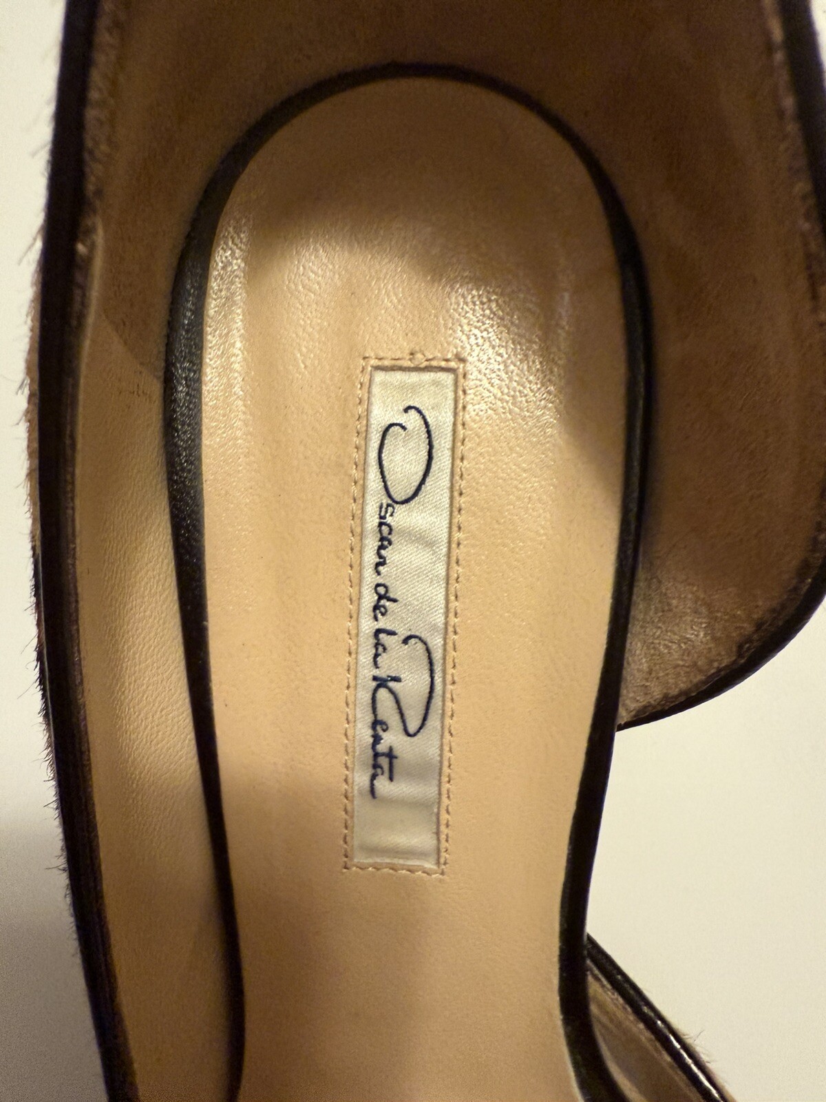 Oscar de la Renta Pony Hair Leopard Animal Print Miss Lulu Pumps Size 38.5