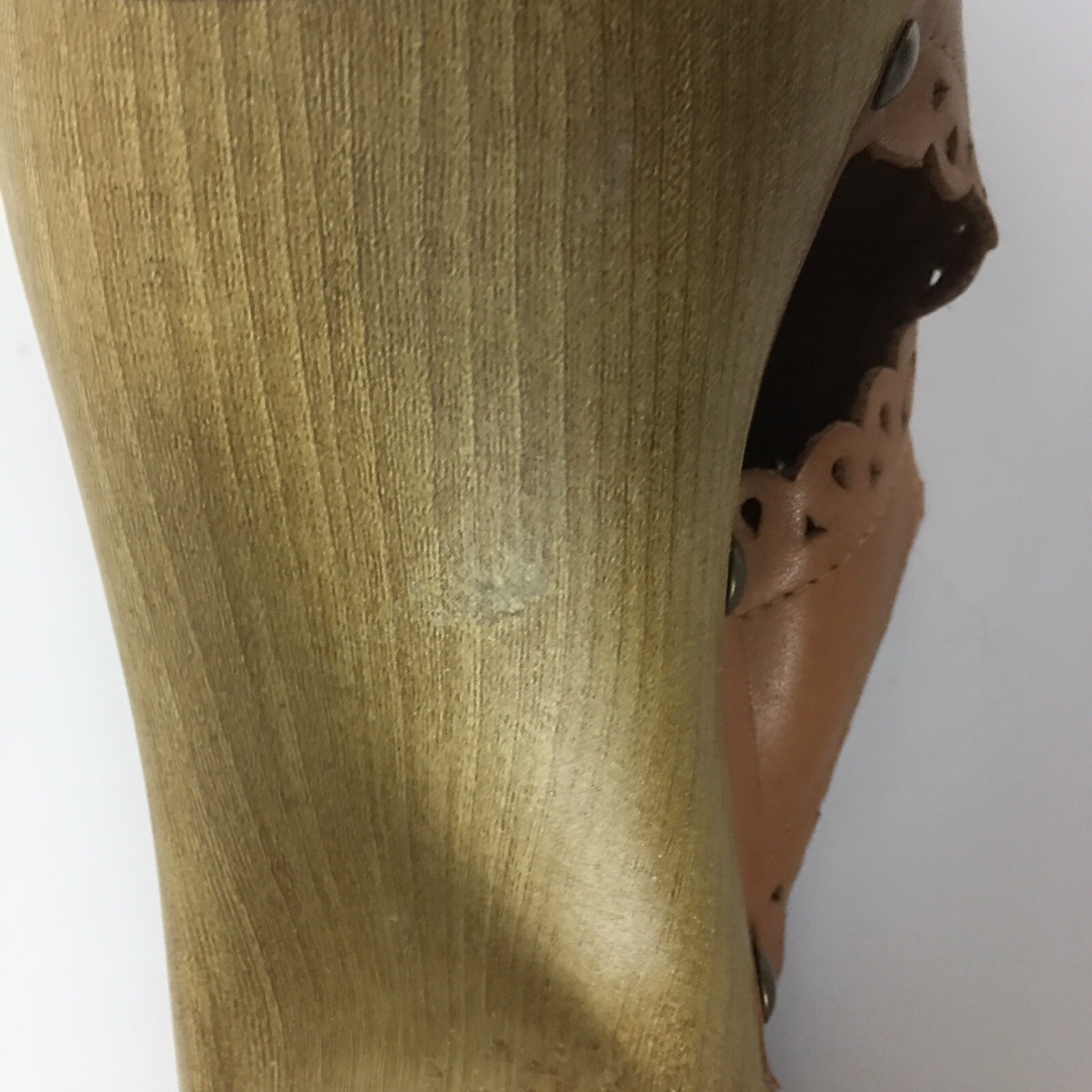 Isaac Mizrahi For Target Womens Blondie Heels Size 9 Tan Mules Leather 096131143
