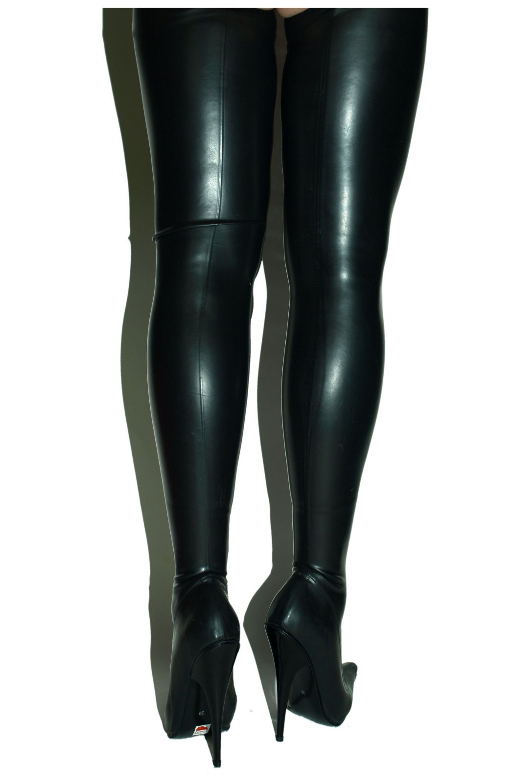 Rubber Latex Boots Over The Knee Many Colours Heel 13cm Chunky 35 36 37 38 39 40