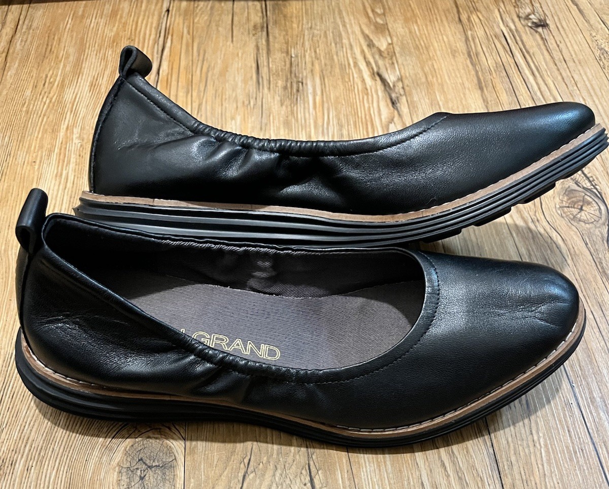 Cole Haan Original Grand Black Leather Ballet Flats Women’s Size 8B Comfort