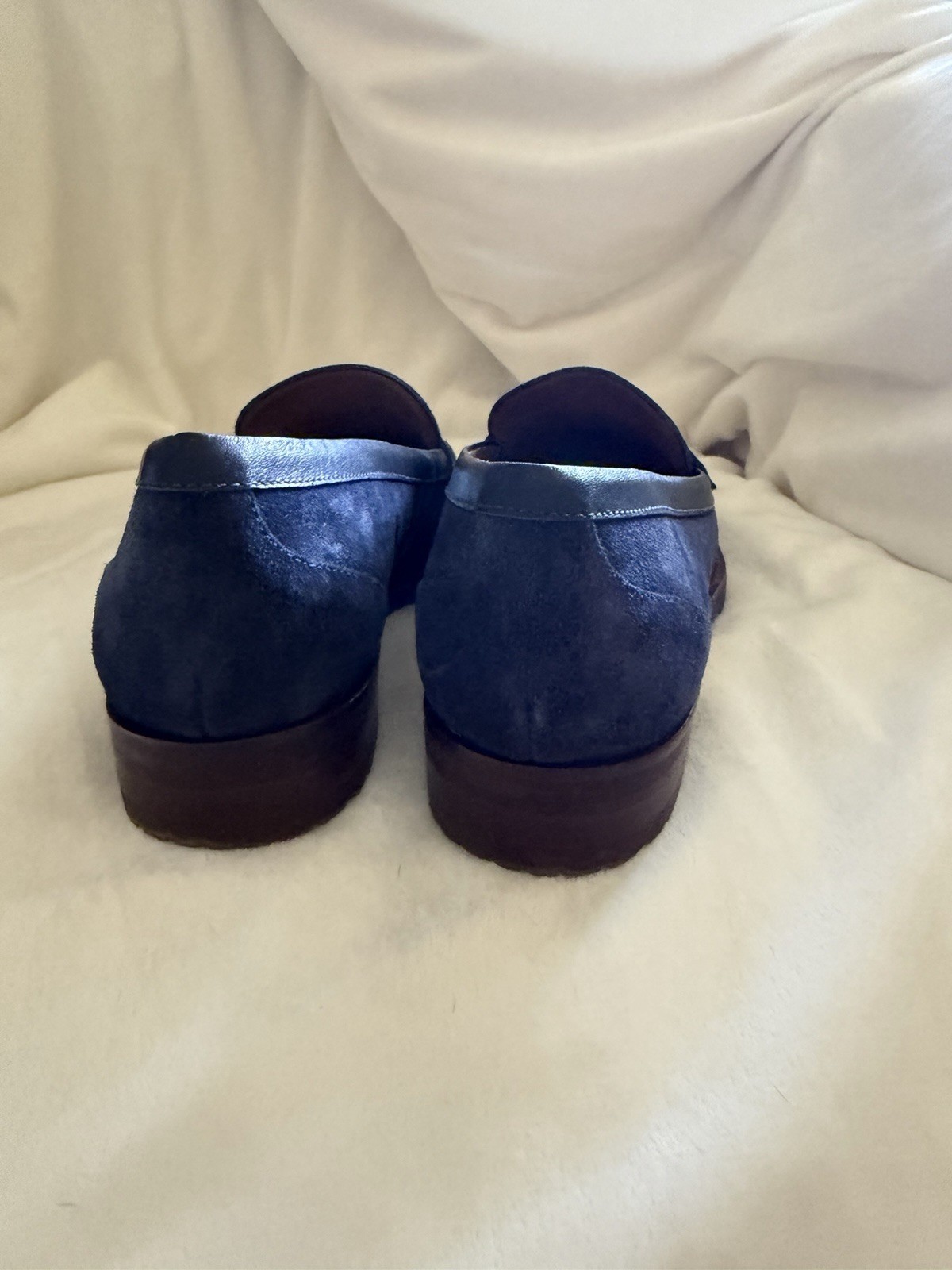 Talbots Women’s Navy Blue Suede Shoes Flat Driving Loafer 7M